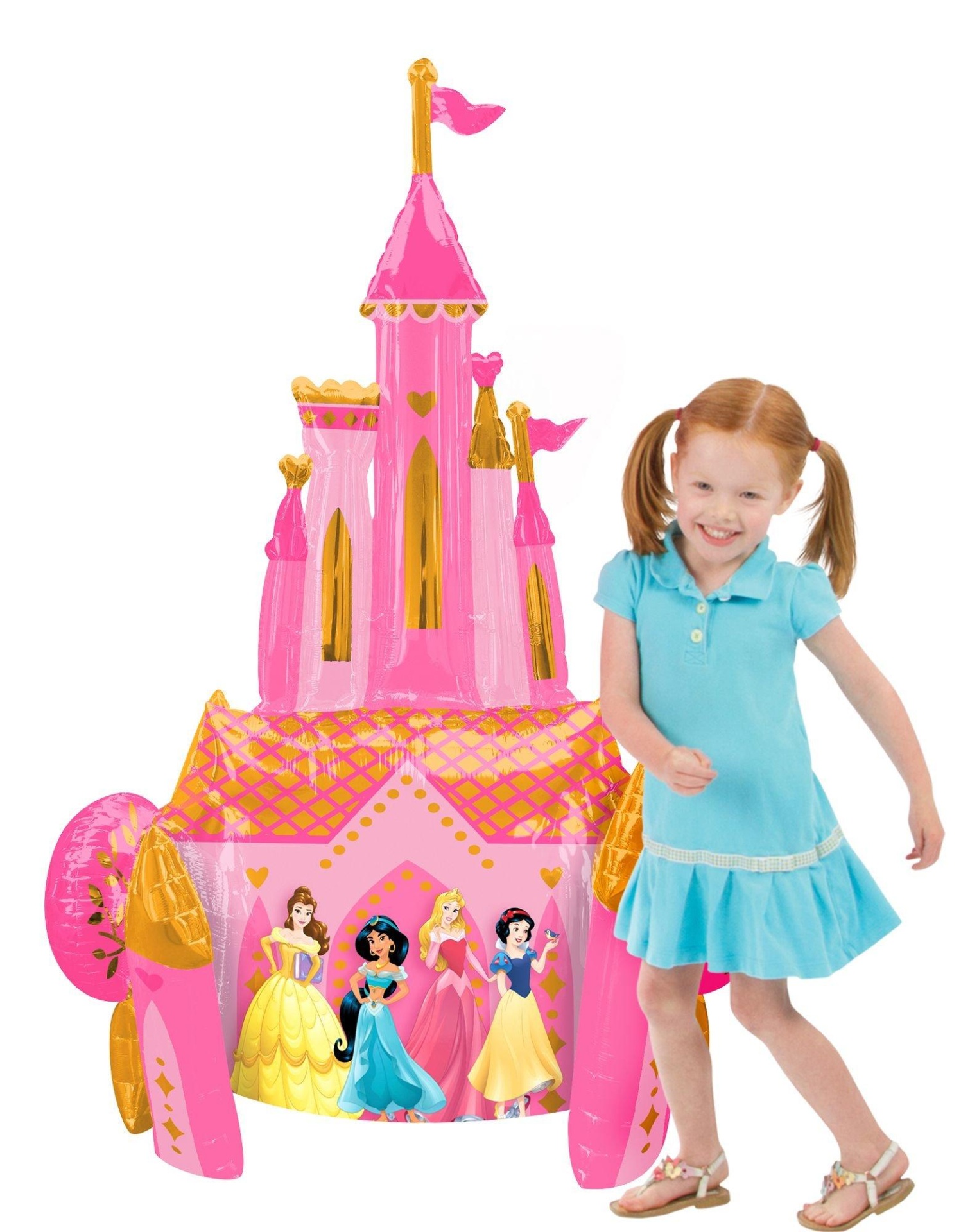 slide 1 of 1, Party City Giant Gliding Disney Princess Castle (Uninflated) Balloon, 1 ct