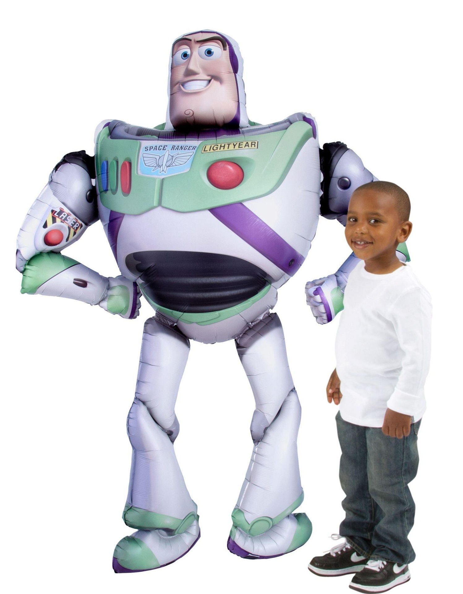 slide 1 of 1, Party City Giant Gliding Buzz Lightyear (Uninflated) Balloon Toy Story 4, 1 ct