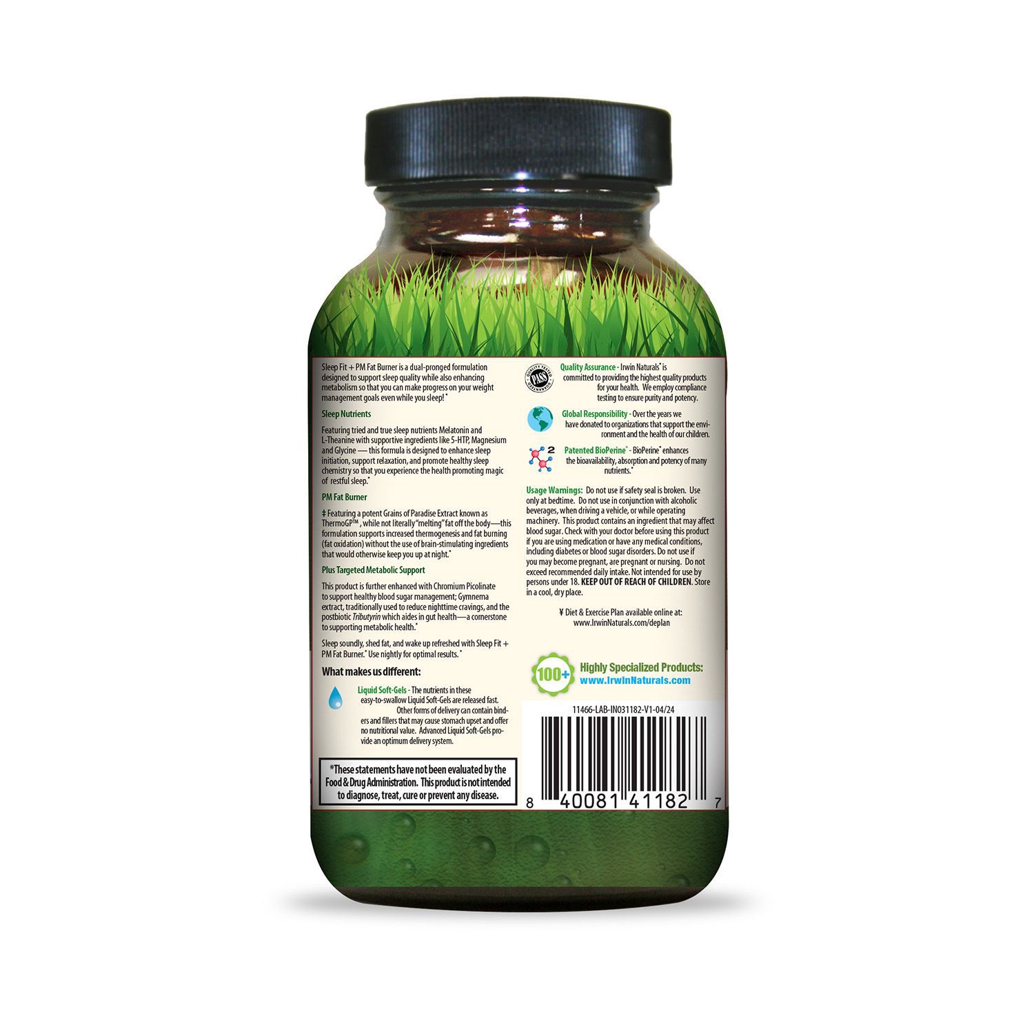 slide 2 of 3, Irwin Naturals Irwin Sleep Fit Pm Fat Burner, 63 ct