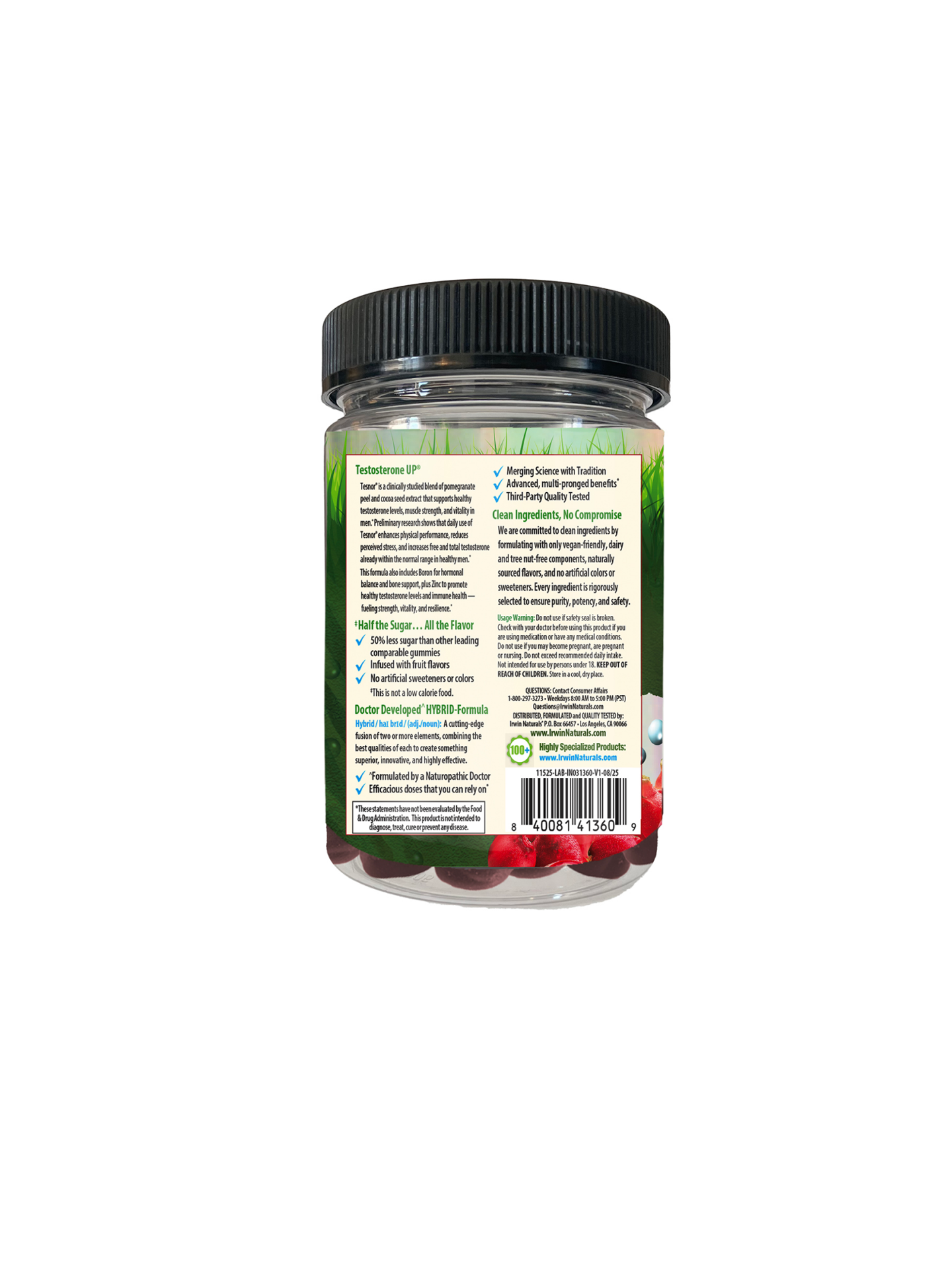 slide 3 of 3, IRWIN NATURALS Irwin Testosterone Up Peak Performance Gummies 30ct, 30 ct