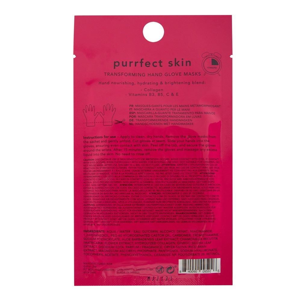 slide 2 of 2, Holler and Glow Purrfect Skin Hand Glove Mask, 1 ct