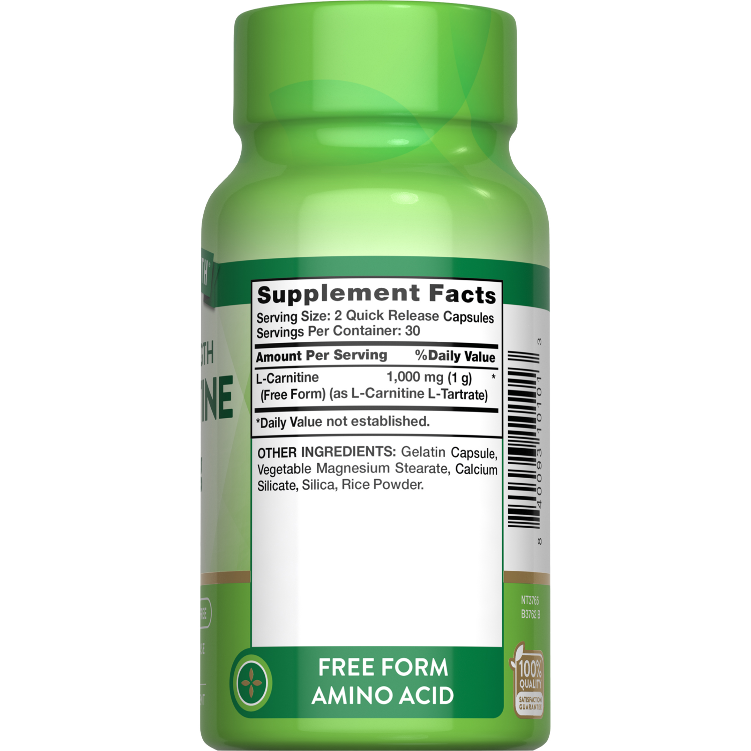 slide 3 of 3, Nature's Truth Mega Strength L-Carnitine 1,000 mg, 60 ct