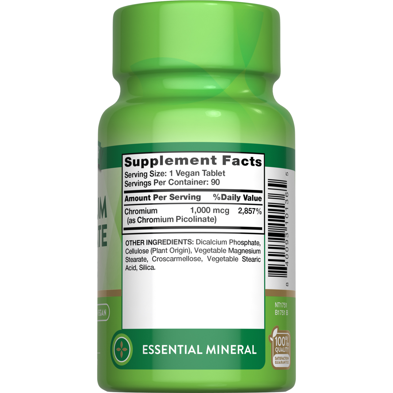 slide 3 of 3, Nature's Truth Ultra Chromium Picolinate 1000 mcg, 90 ct