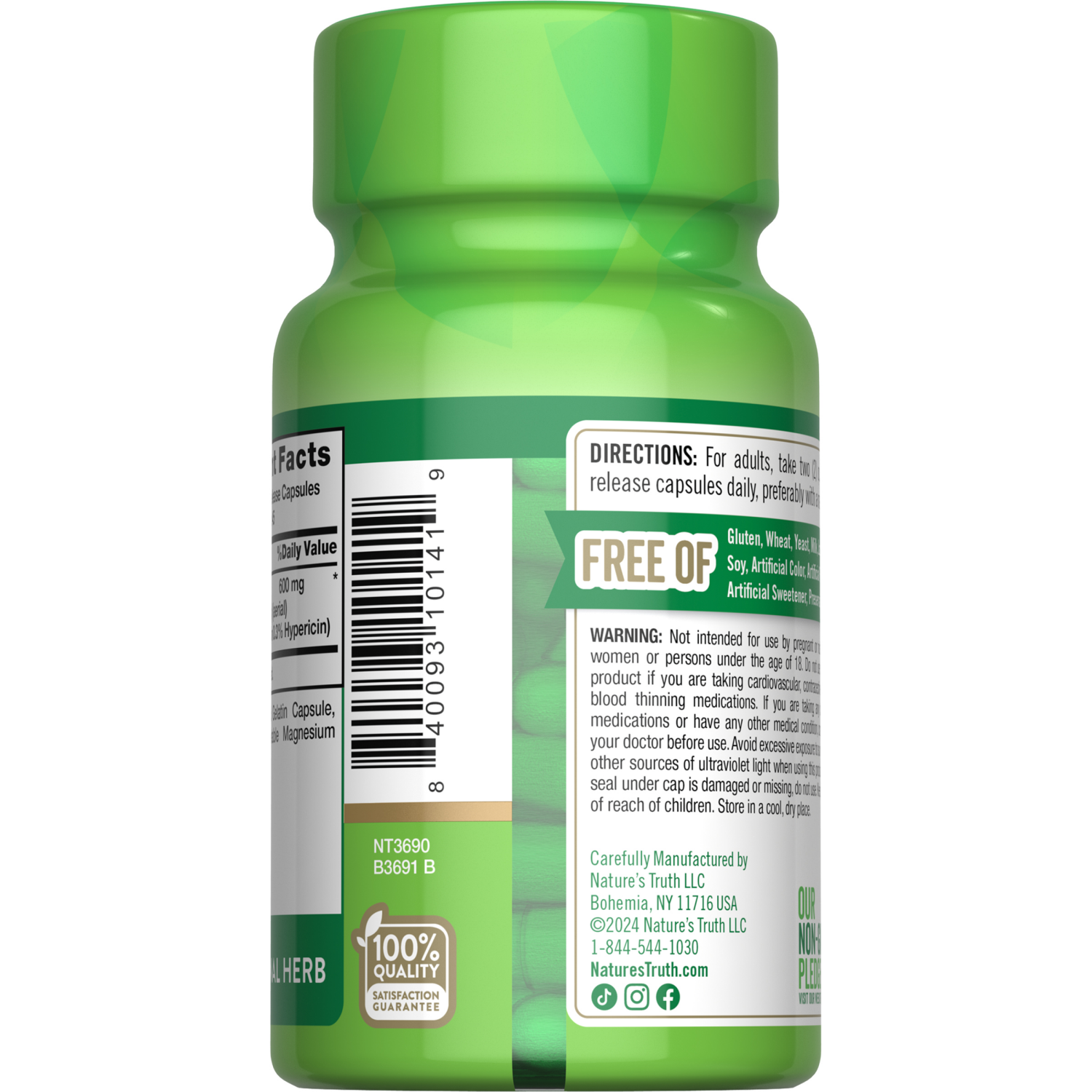 slide 2 of 4, Nature's Truth Standardized St Johns Wort 360 mg - 90 Count, 90 ct