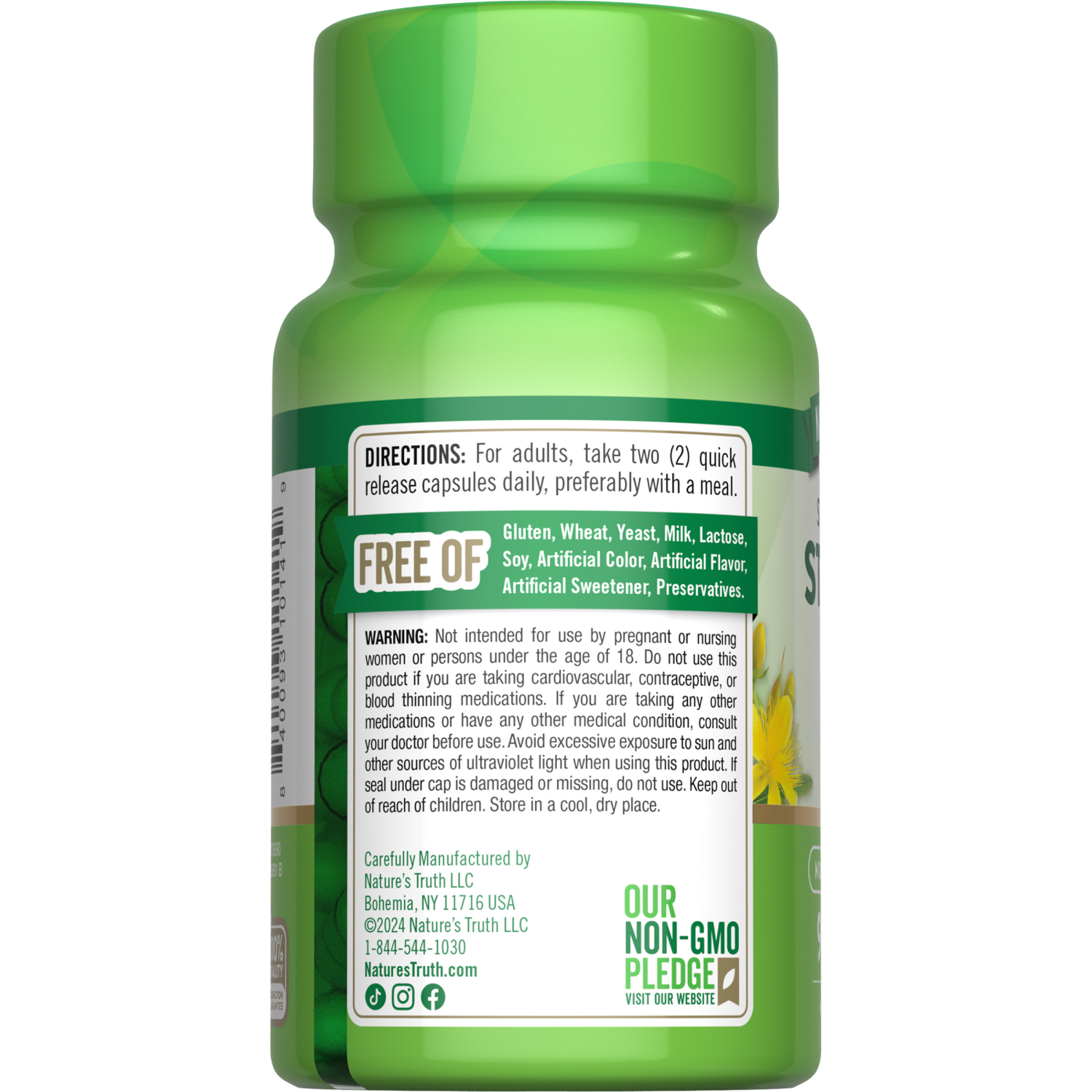 slide 3 of 4, Nature's Truth Standardized St Johns Wort 360 mg - 90 Count, 90 ct