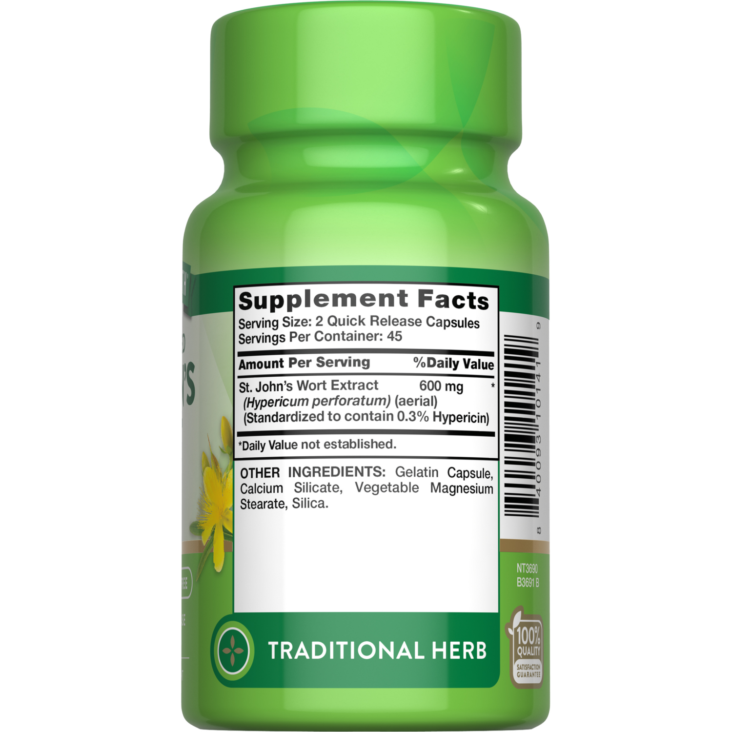 slide 4 of 4, Nature's Truth Standardized St Johns Wort 360 mg - 90 Count, 90 ct