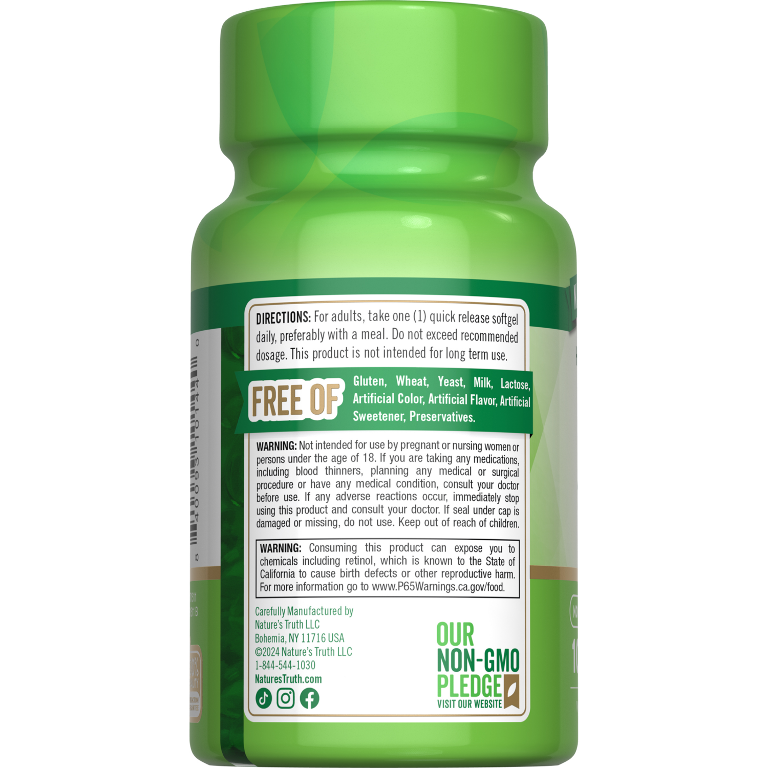 slide 2 of 3, Nature's Truth Vitamin A 3,000 mcg (10,000 IU), 100 ct