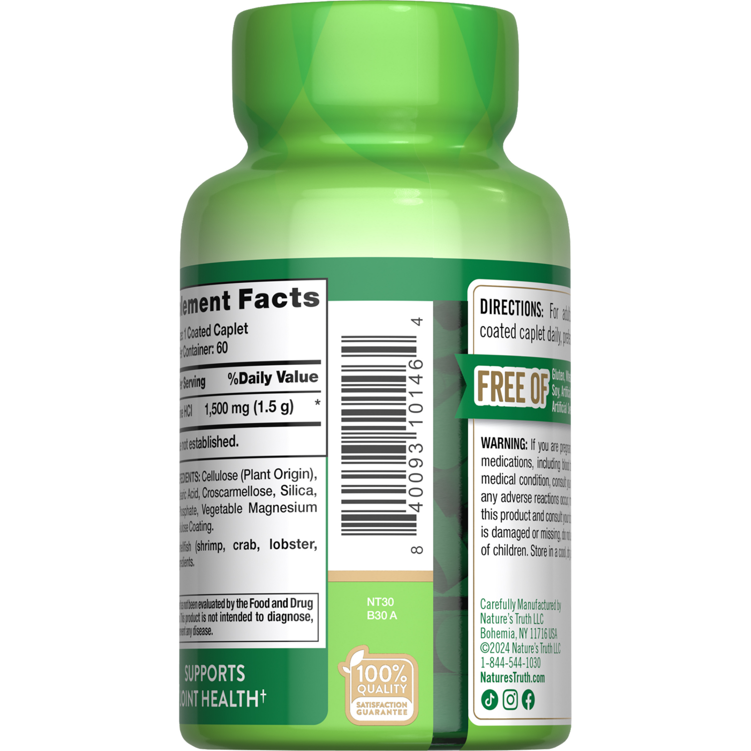 slide 3 of 4, Nature's Truth Mega Strength Glucosamine 1,500 mg, 60 ct