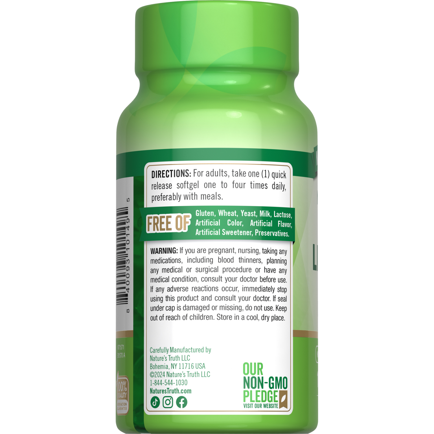 slide 2 of 3, Nature's Truth Natures Truth With EPA / DHA Softgels Cod Liver Oil 100 ea, 100 ct