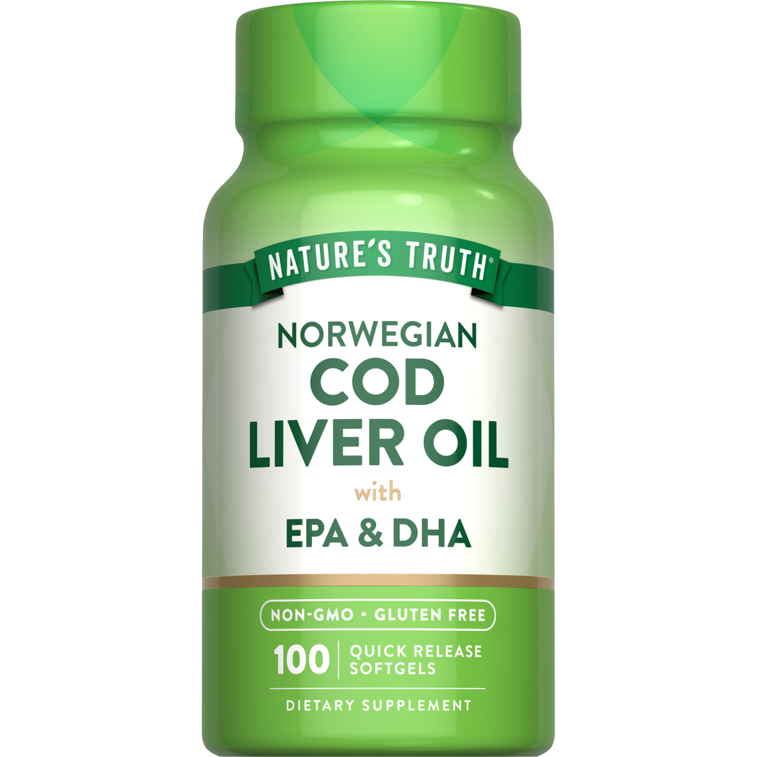 slide 1 of 3, Nature's Truth Natures Truth With EPA / DHA Softgels Cod Liver Oil 100 ea, 100 ct