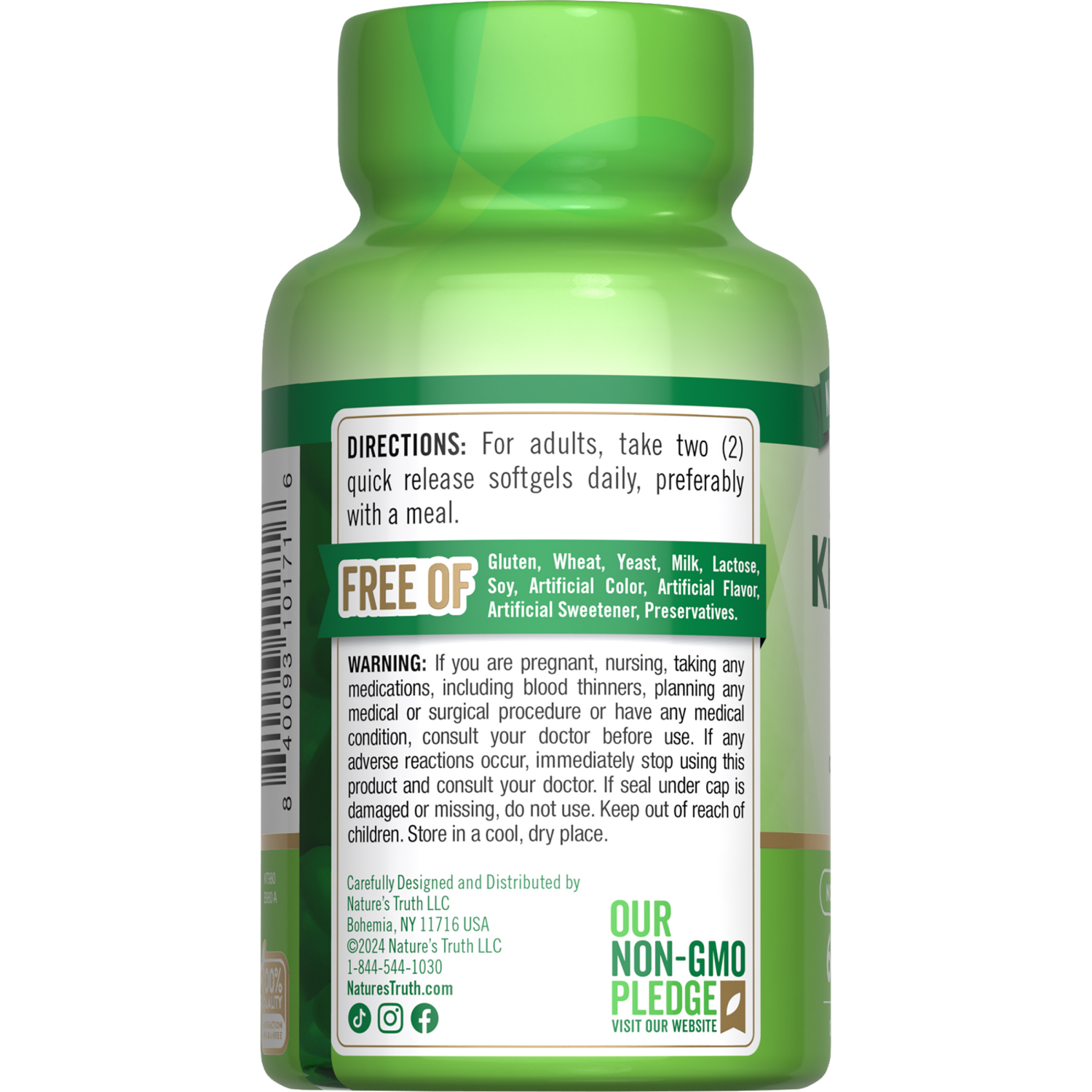 slide 2 of 4, Nature's Truth Softgels 1000 mg 100% Pure Red Krill Oil 60 Softgels 60 ea, 60 ct