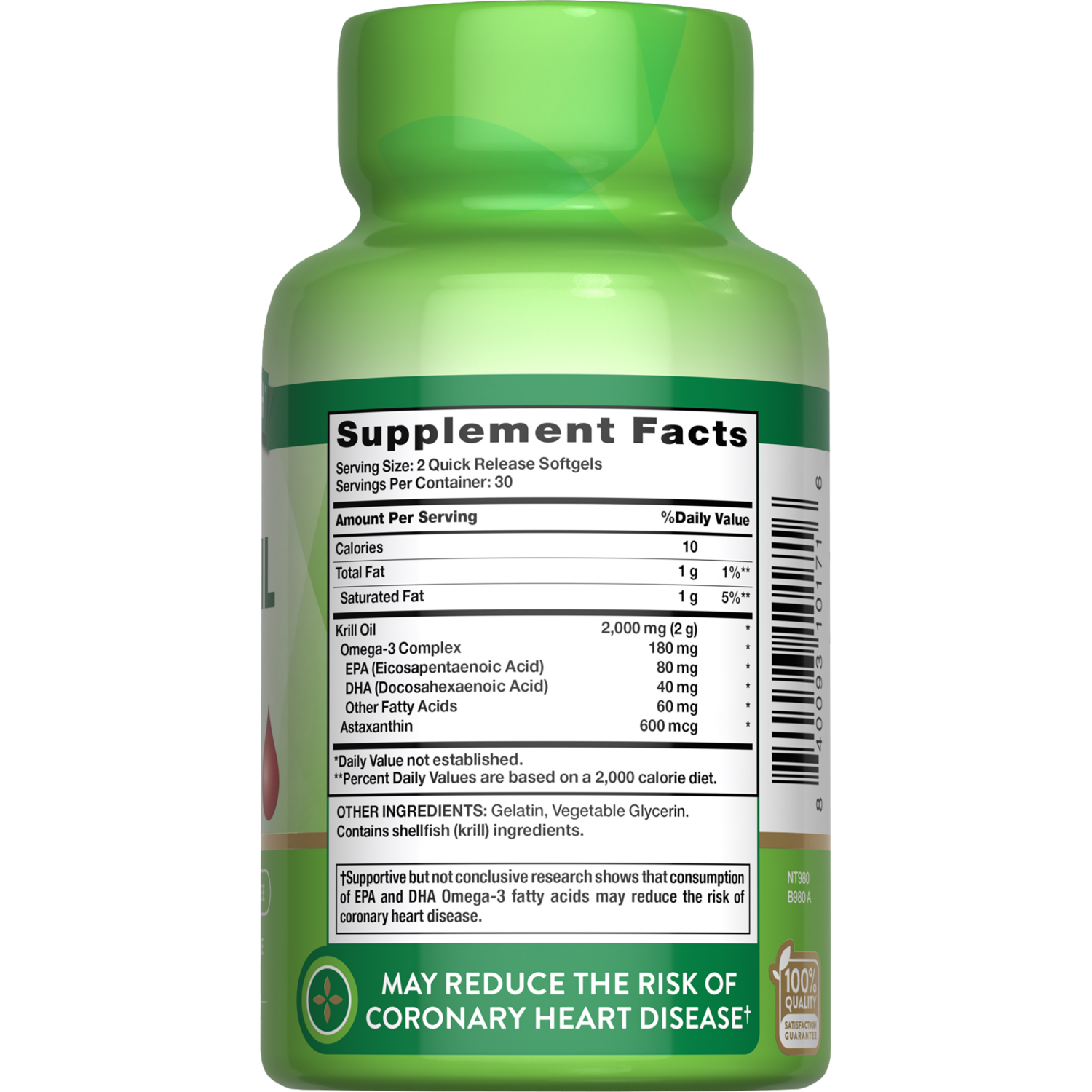 slide 4 of 4, Nature's Truth Softgels 1000 mg 100% Pure Red Krill Oil 60 Softgels 60 ea, 60 ct