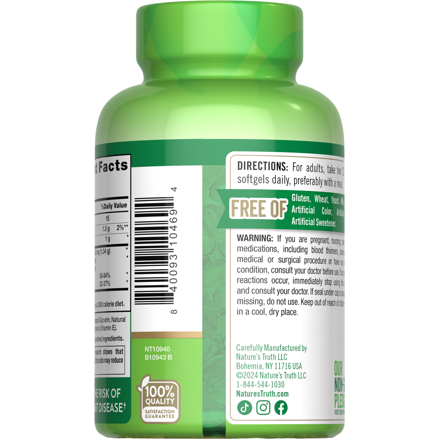 slide 2 of 4, Natures Truth Nature's Truth Mini Fish Oil Omega 3 Lemon 100 Count, 100 ct