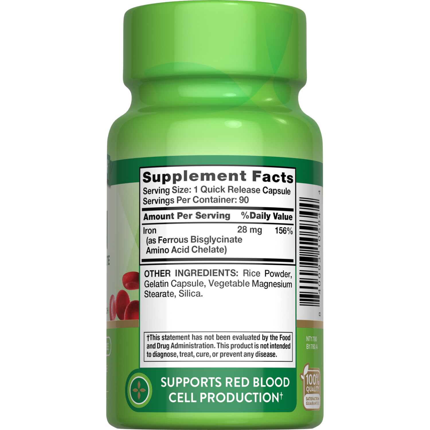 slide 4 of 4, Nature's Truth Easy Iron 28 mg, 90 ct