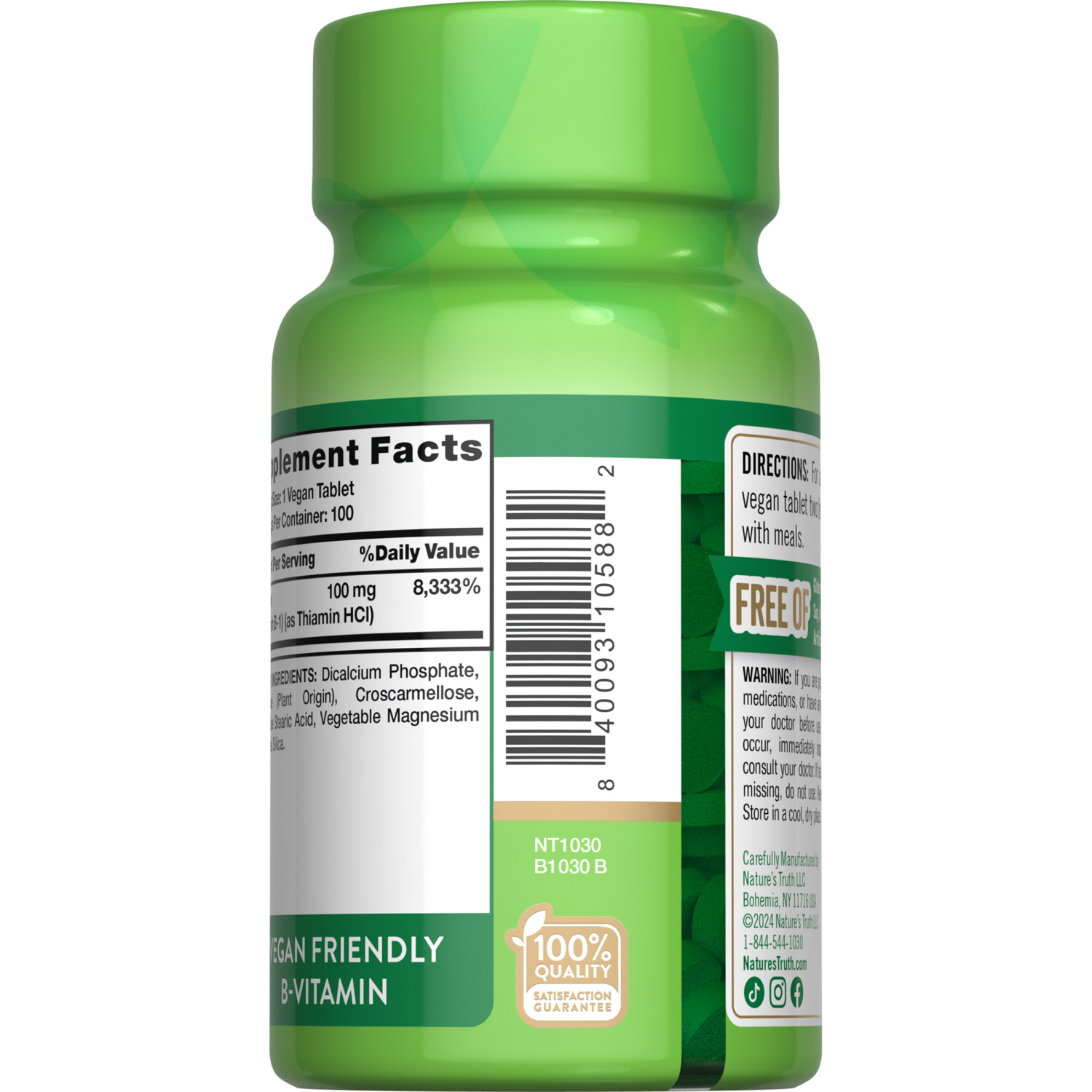 slide 2 of 4, Nature's Truth Vitamin B-1 100 mg, 100 ct