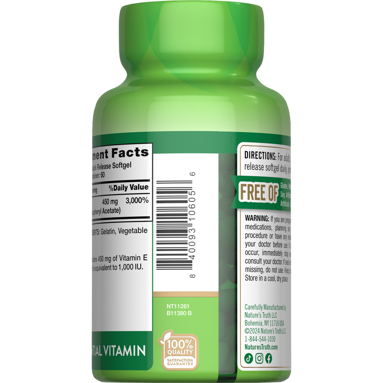 slide 2 of 3, Nature's Truth High Potency Vitamin E 450 mg (1,000 IU), 60 ct