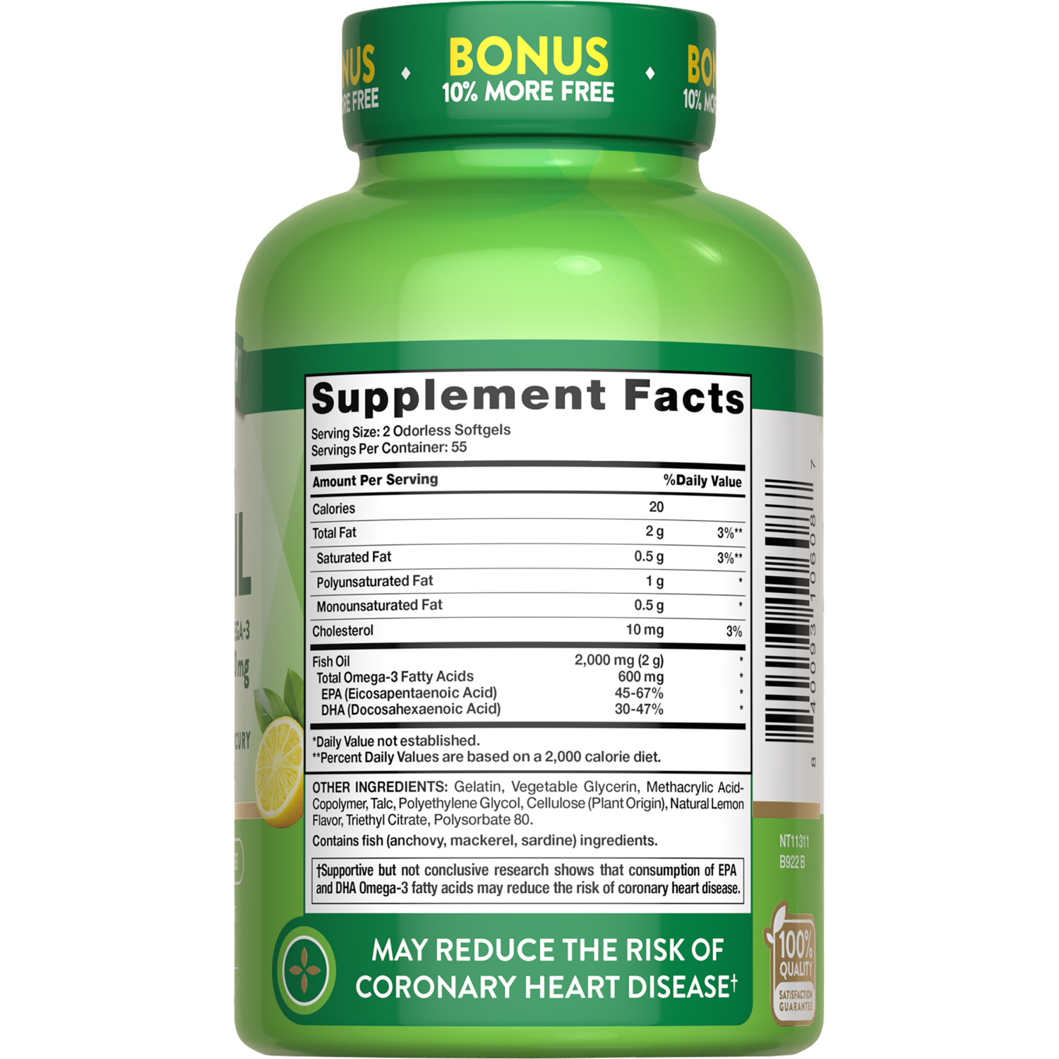 slide 4 of 4, Nature's Truth Odorless Fish Oil 2,000 mg, 110 ct