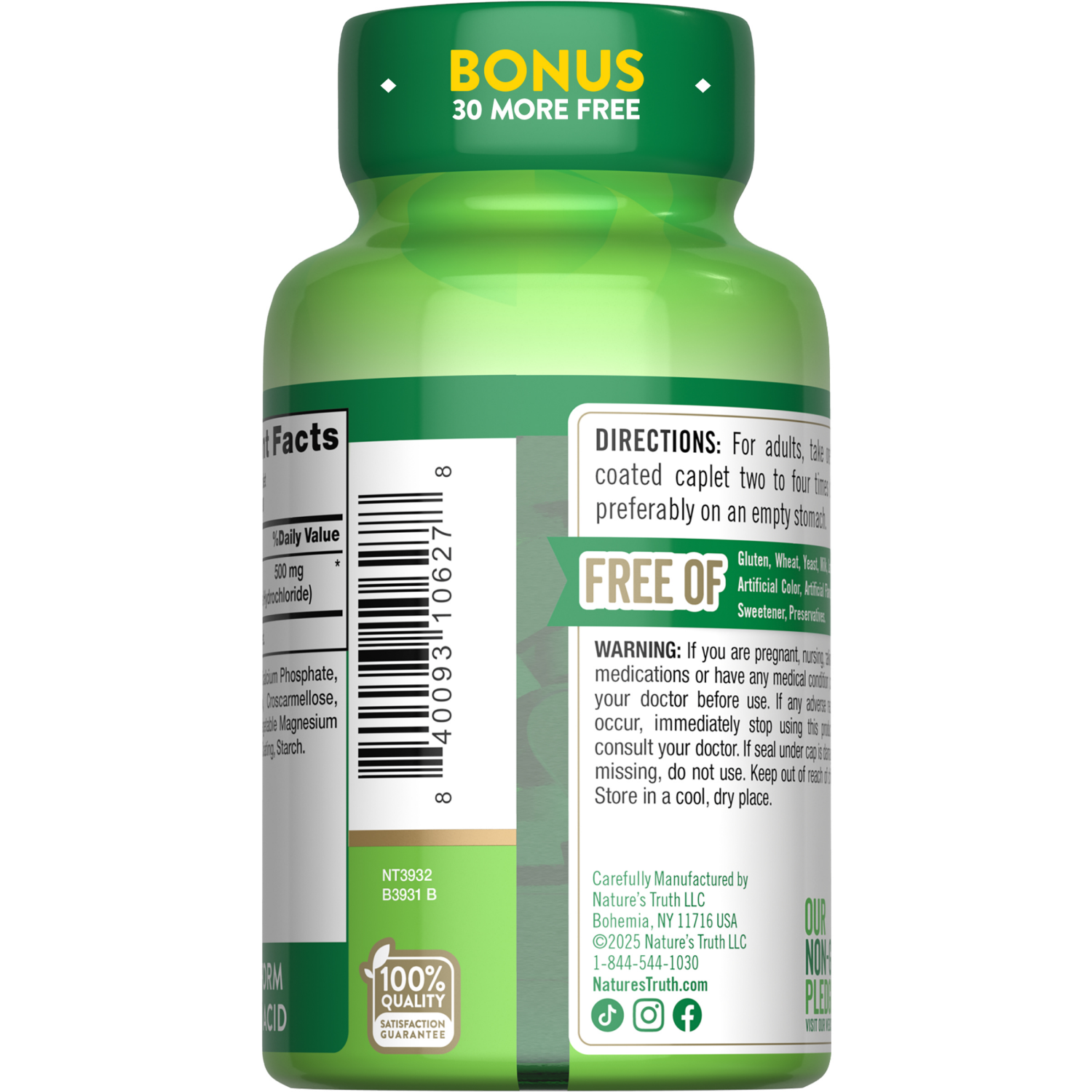 slide 2 of 4, Nature's Truth L-Lysine 500 mg, 130 ct