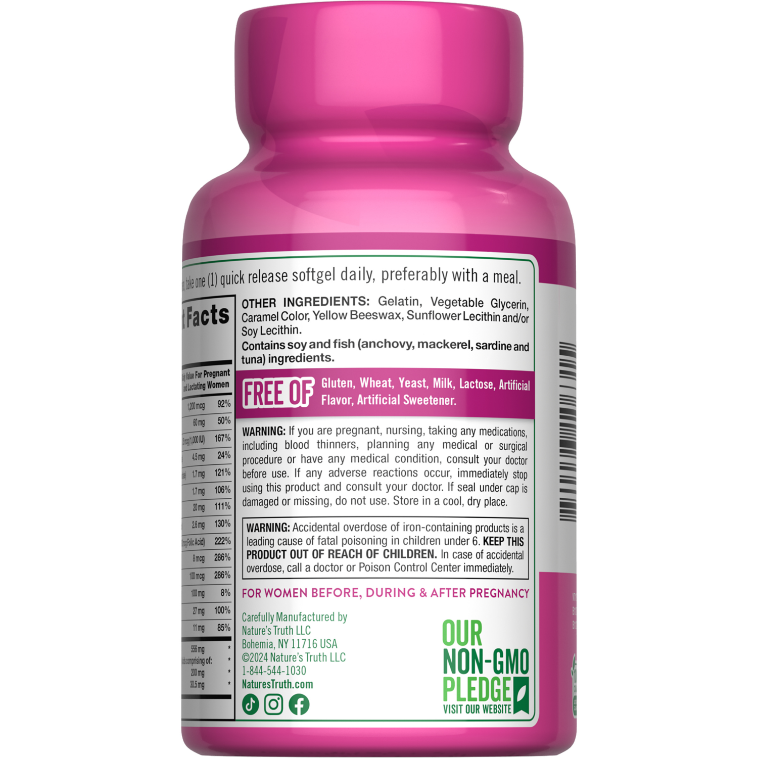 slide 3 of 4, Nature's Truth Ultra Prenatal Vitamins and Minerals plus DHA, 60 ct