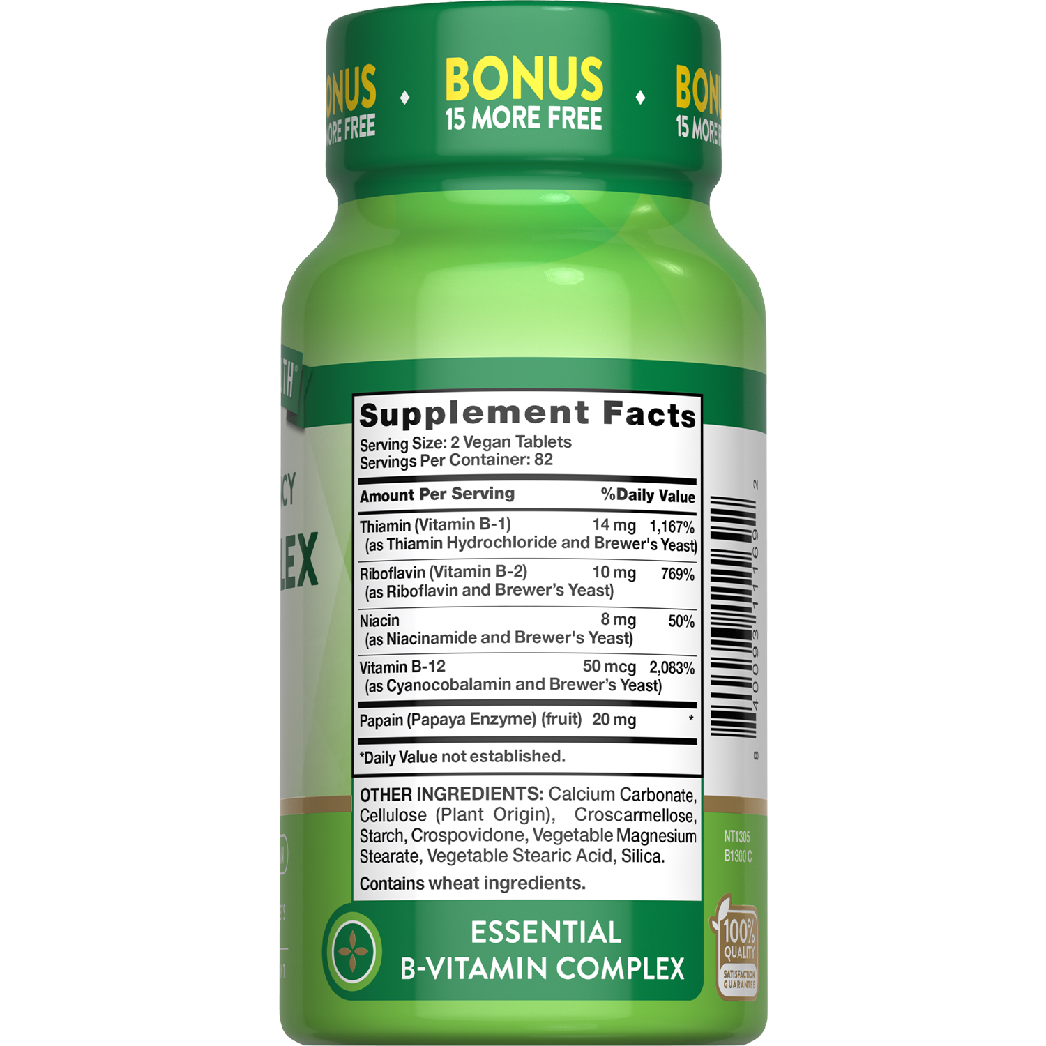 slide 4 of 4, NATURES TRUTH Nature's Truth B-Complex Value Size, 150 + 15 ct, 15 ct