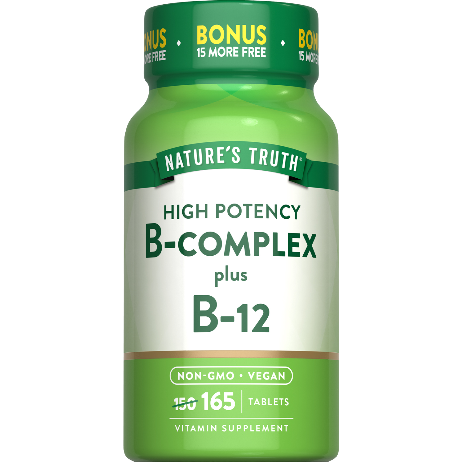 slide 1 of 4, NATURES TRUTH Nature's Truth B-Complex Value Size, 150 + 15 ct, 15 ct