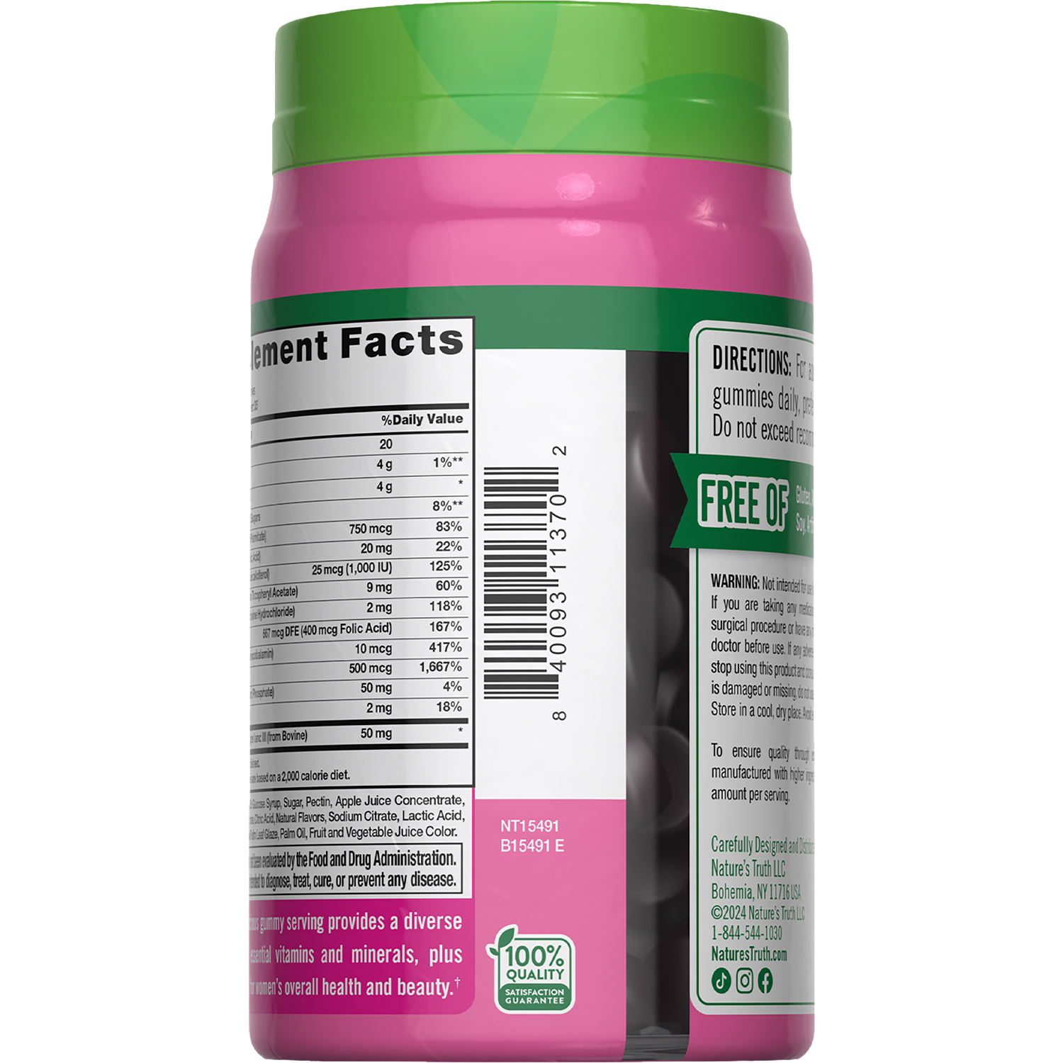 slide 3 of 3, Nature's Truth NT Women's Multi +Collagen 70 Gummies, 70 ct