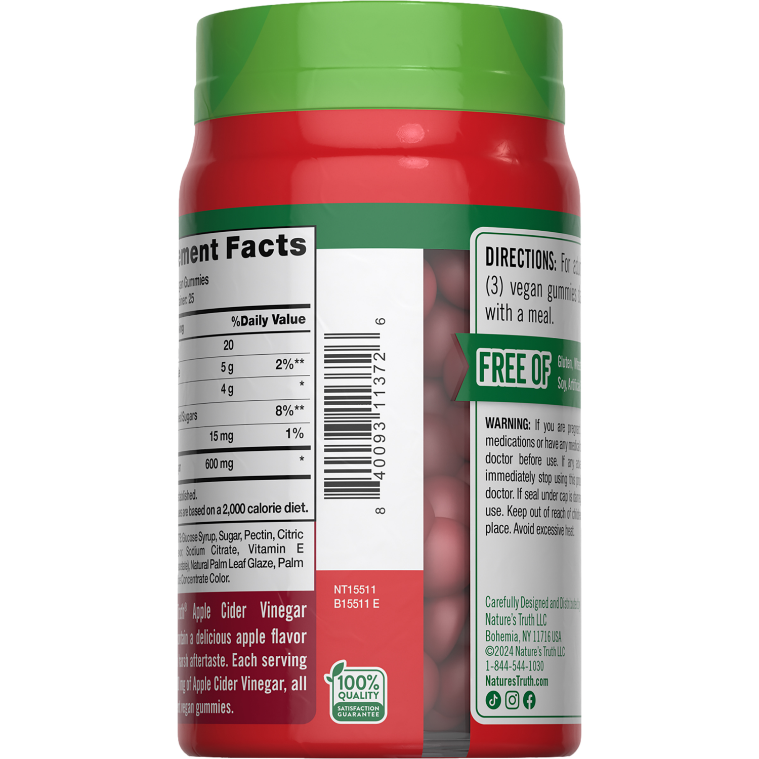 slide 2 of 4, Nature's Truth Apple Cider Vinegar 600 mg Gummies, 75 ct