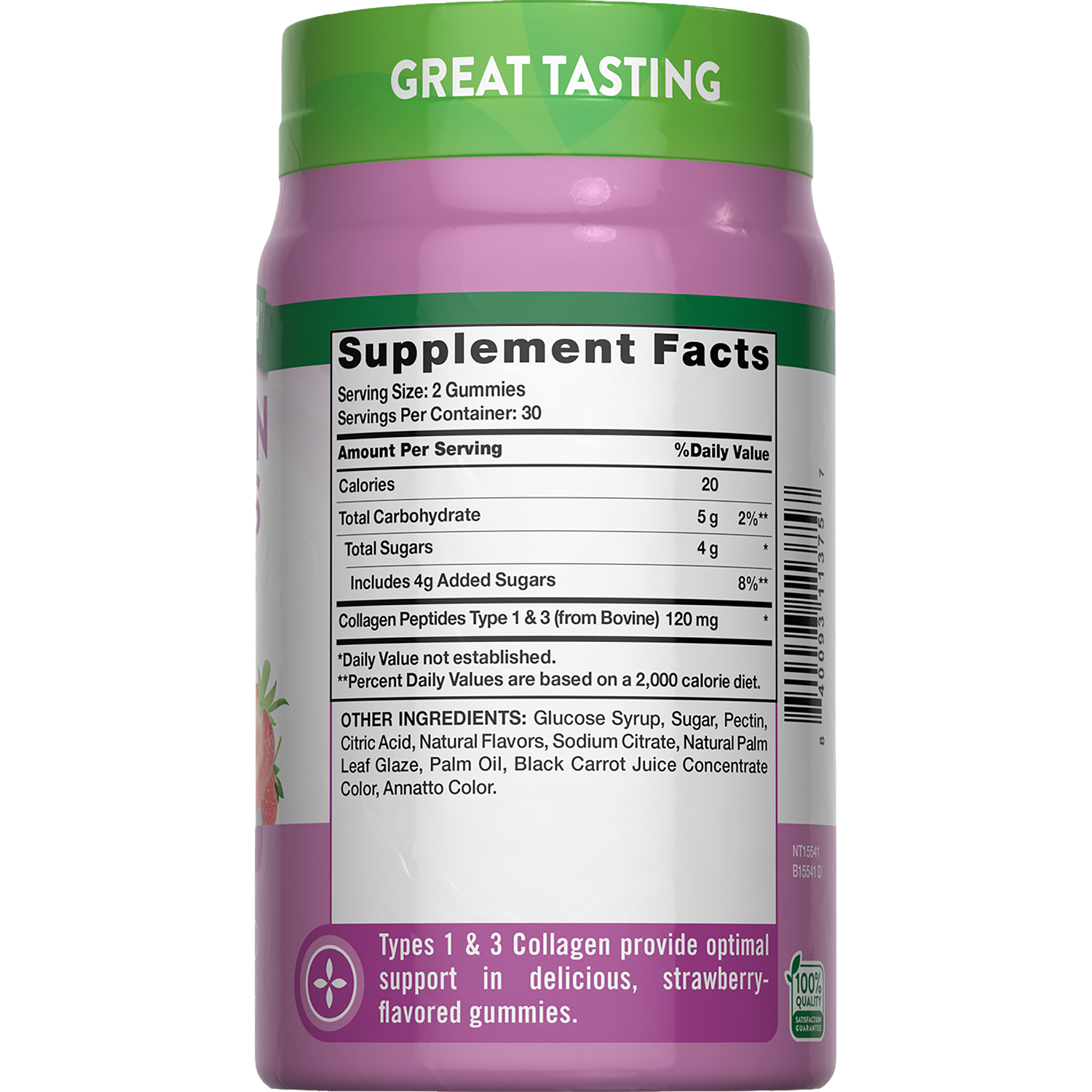 slide 3 of 3, Nature's Truth Collagen Types 1 & 3 Gummy, Strawberry, 60 ct