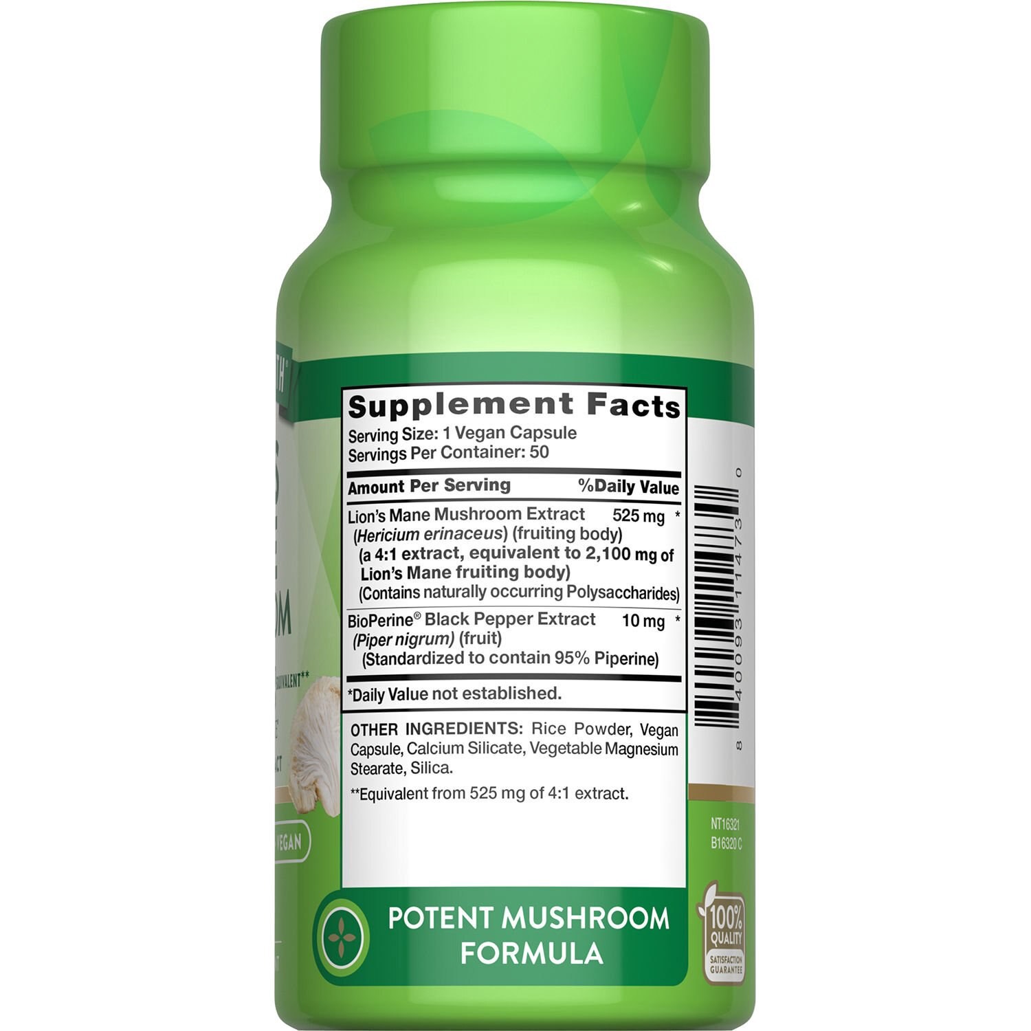 slide 3 of 3, Nature's Truth Lions Mane 50 Veggie Capsules, 50 ct