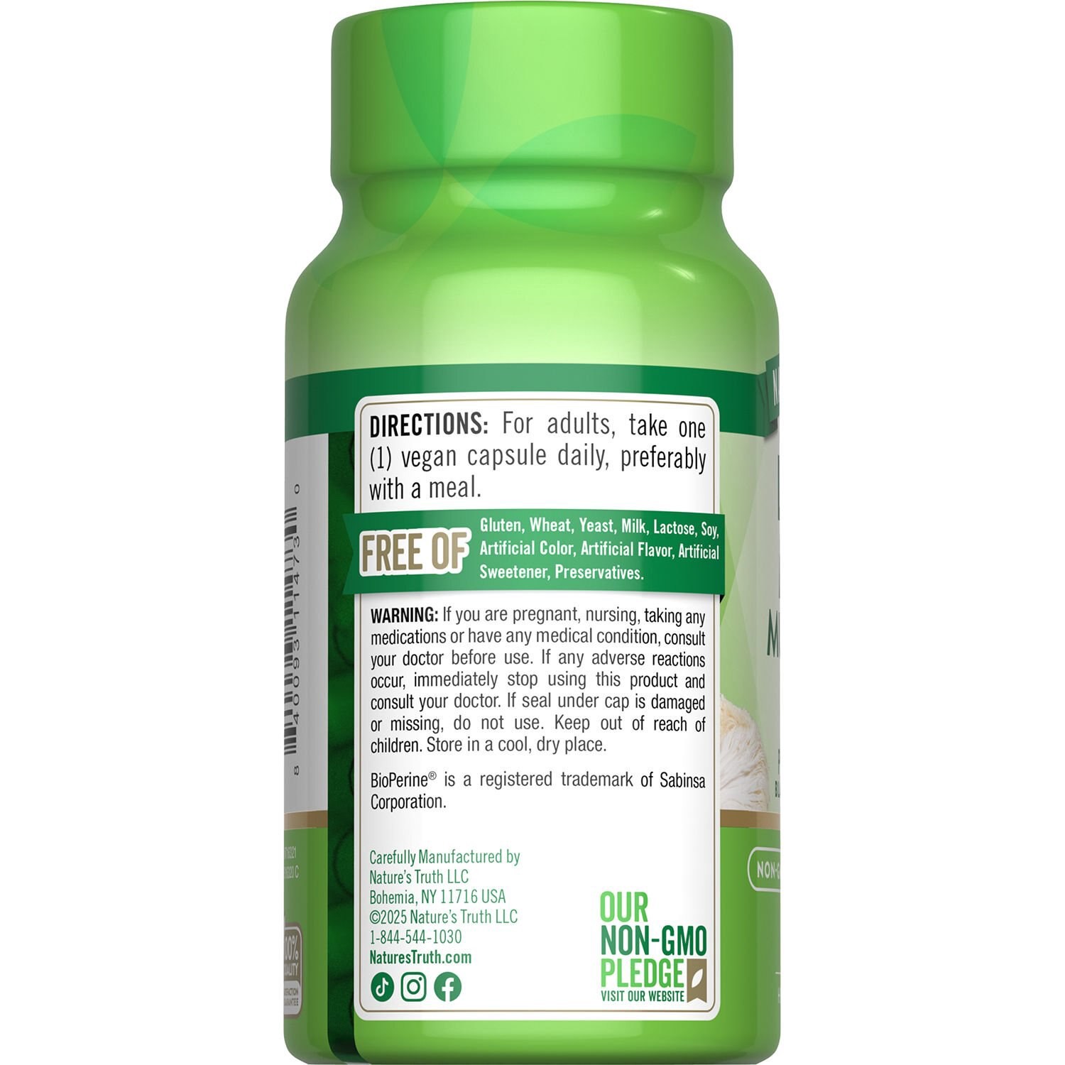 slide 2 of 3, Nature's Truth Lions Mane 50 Veggie Capsules, 50 ct