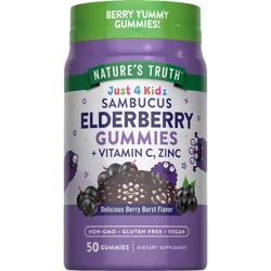 Nature's Truth Just 4 Kidz Black Elderberry plus Vitamin C, Zinc Gummies