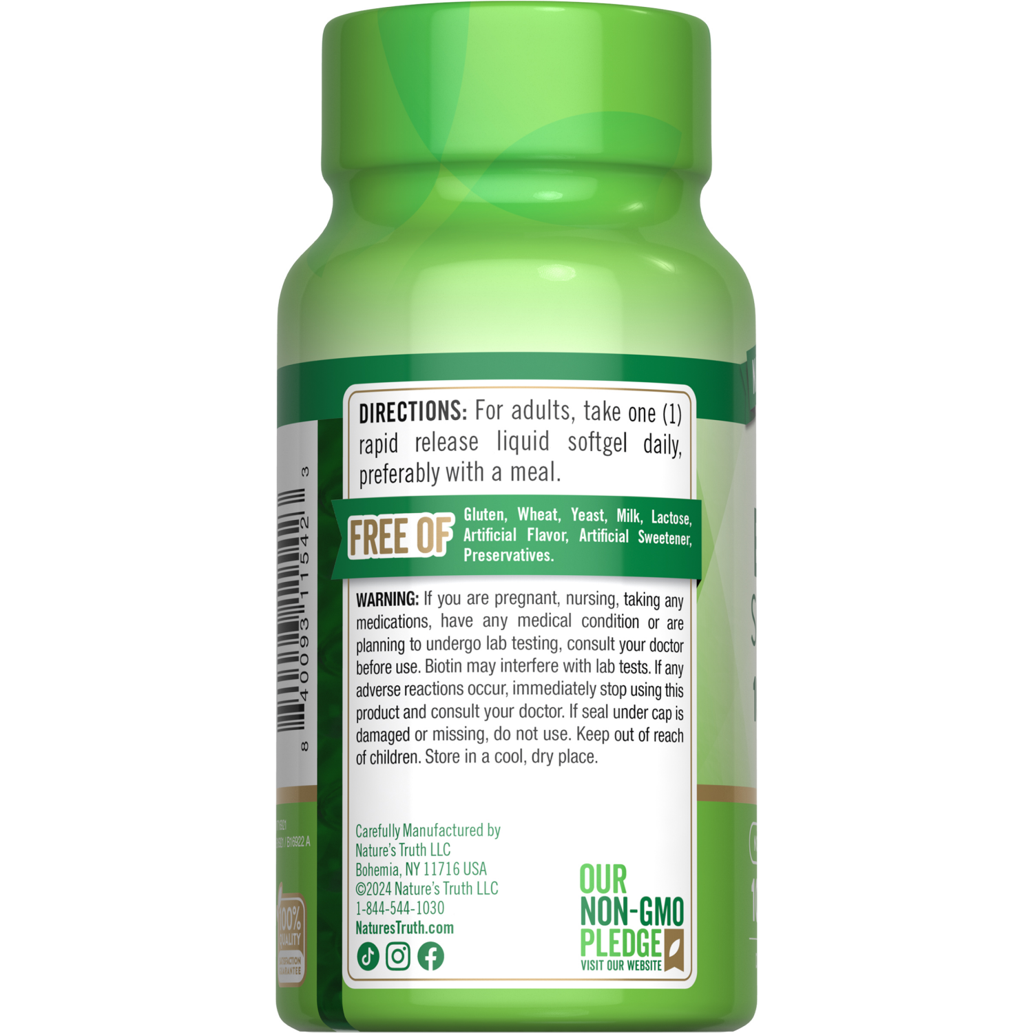 slide 3 of 4, Nature's Truth Rapid Release Biotin 10,000 mcg Softgels, 100 ct