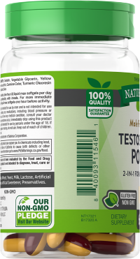 slide 13 of 13, Nature's Truth Male Performance Gold Series Testosterone Power 2-in-1 Formula for Men, 1 ct