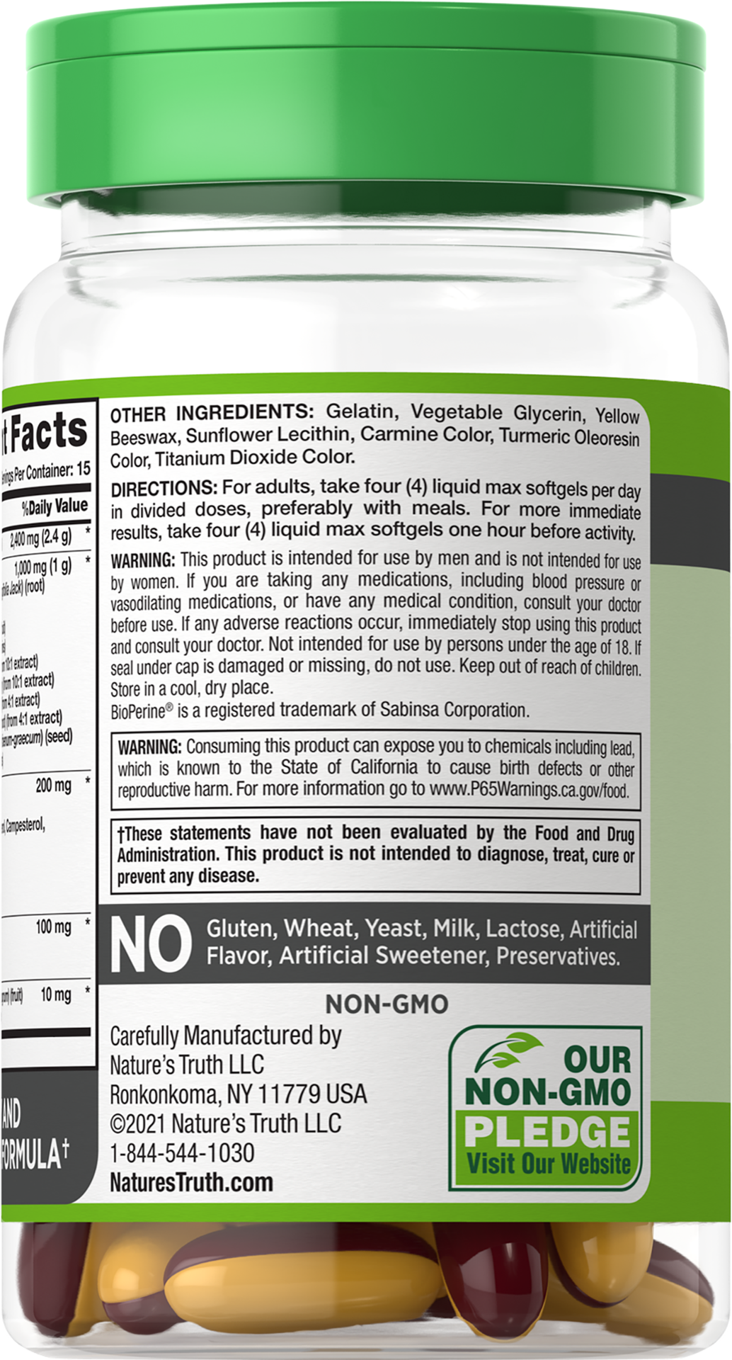 slide 8 of 13, Nature's Truth Male Performance Gold Series Testosterone Power 2-in-1 Formula for Men, 1 ct