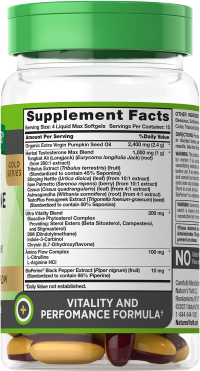 slide 10 of 13, Nature's Truth Male Performance Gold Series Testosterone Power 2-in-1 Formula for Men, 1 ct