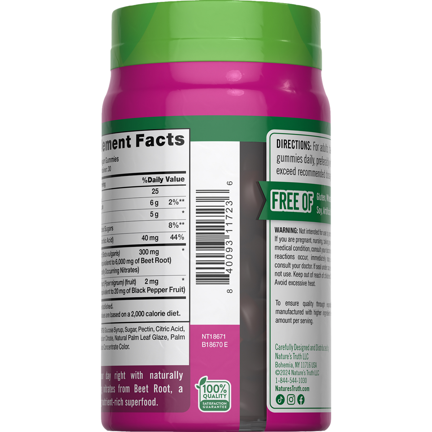 slide 2 of 3, Nature's Truth Super Food Natural Strawberry Flavor Beet Root + Black Pepper 60 Vegan Gummies, 60 ct