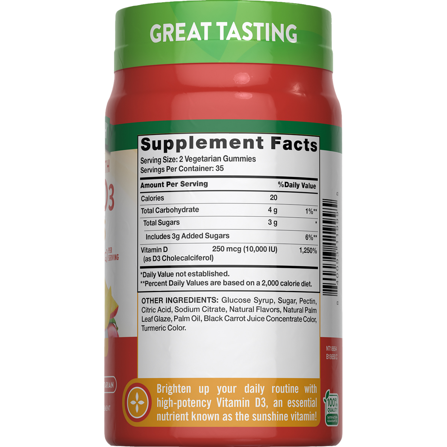 slide 4 of 4, Nature's Truth 250 mcg Maximum Strength Natural Peach Mango Flavor Vitamin D3 70 Gummies, 70 ct