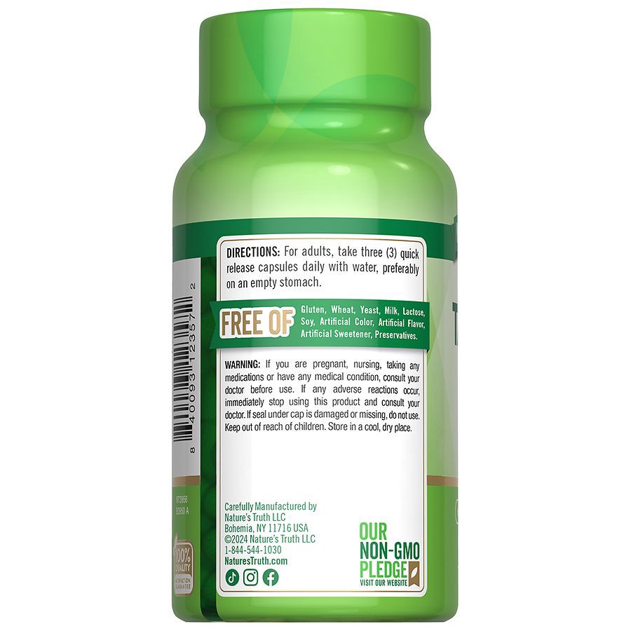 slide 4 of 4, Nature's Truth Taurine 1500 90 Capsules, 90 ct