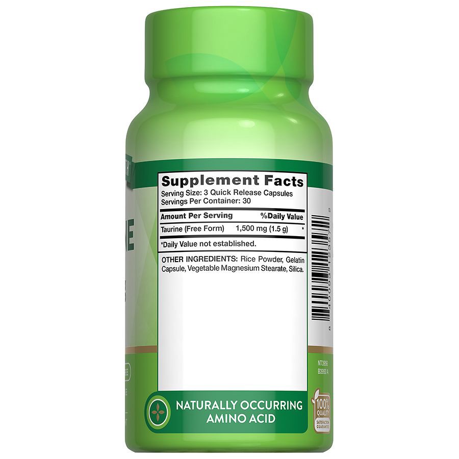 slide 3 of 4, Nature's Truth Taurine 1500 90 Capsules, 90 ct