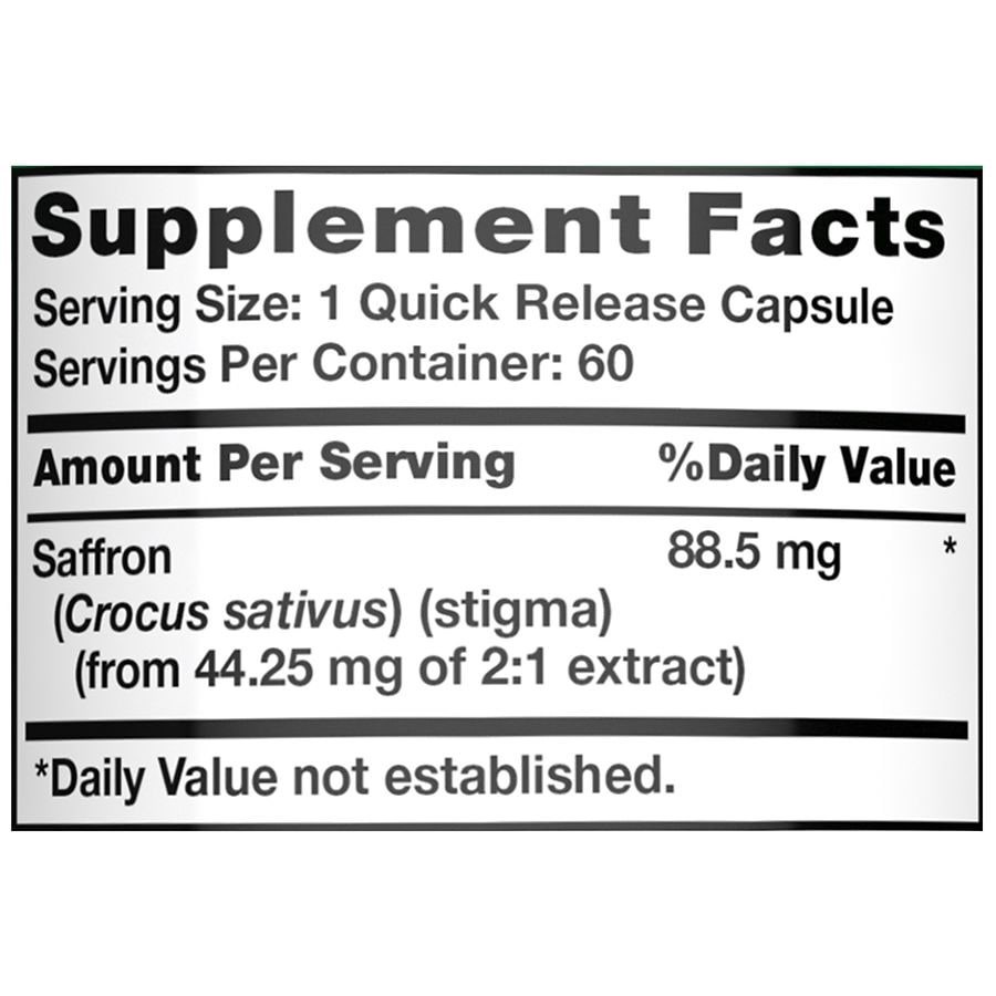 slide 5 of 5, Nature's Truth Saffron Extract 60 Capsules, 60 ct