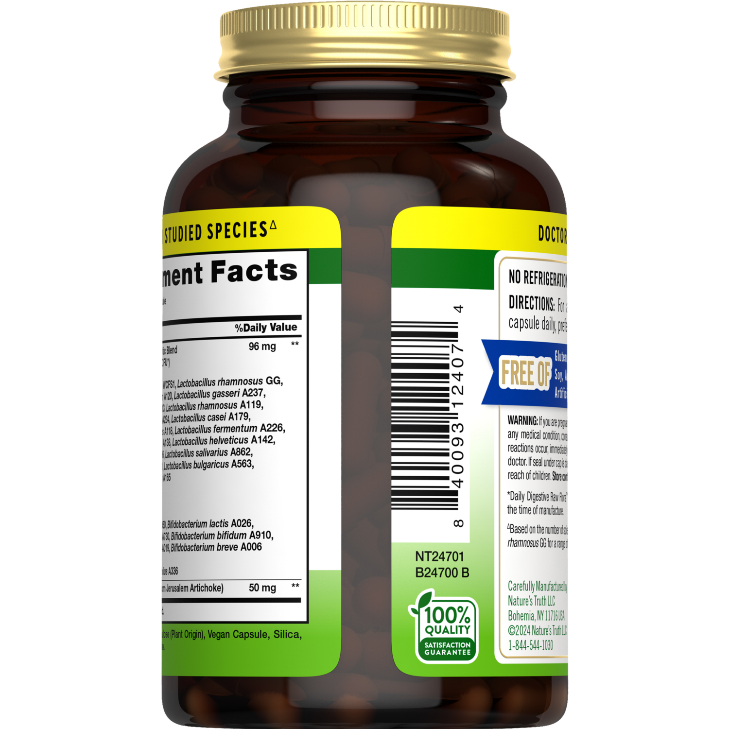 slide 2 of 3, Nature's Truth Raw Flora 30 Billion DAILY DIGESTIVE Probiotic, 33 ct