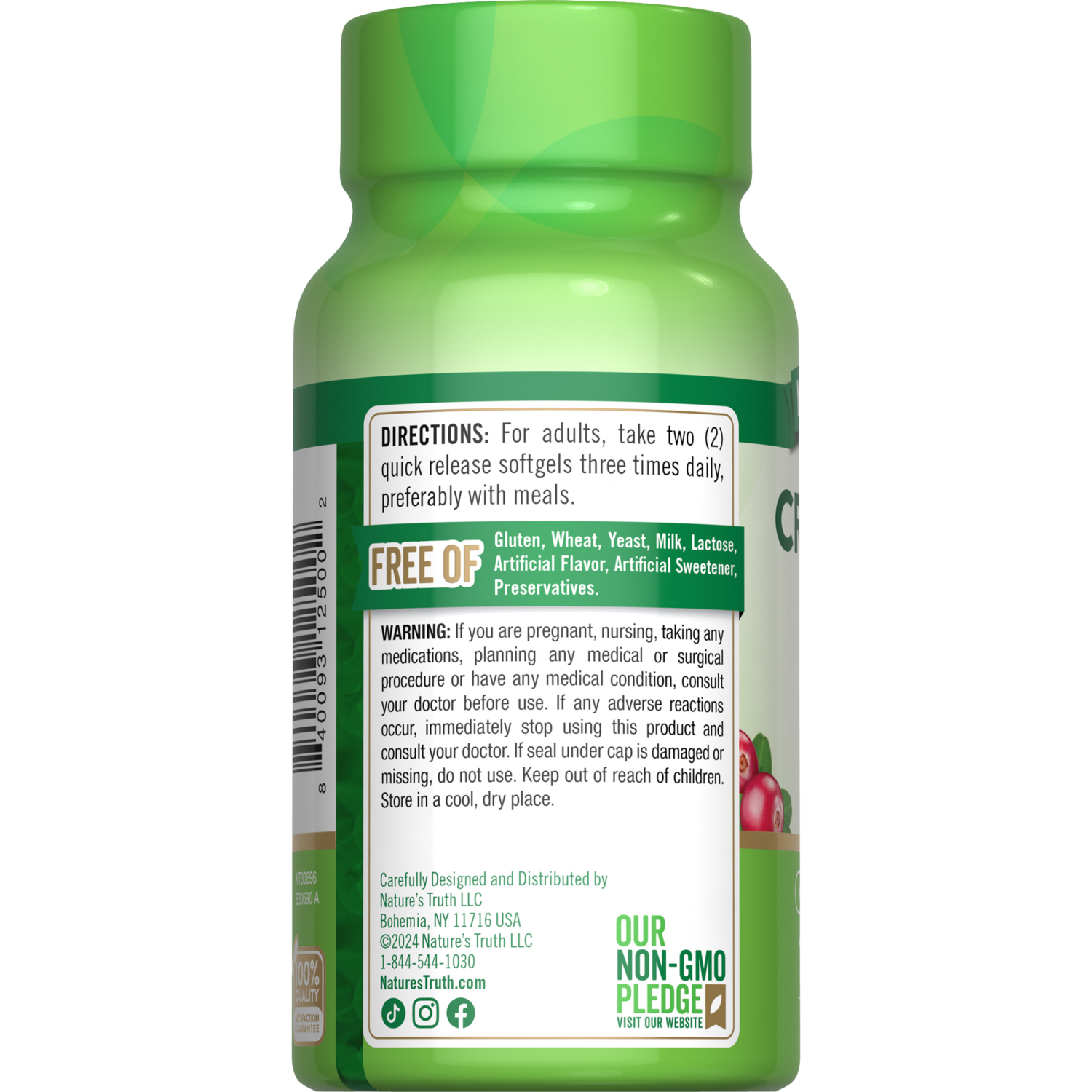 slide 2 of 4, NATURES TRUTH NT Cranberry + C 150 Softgels, 150 ct