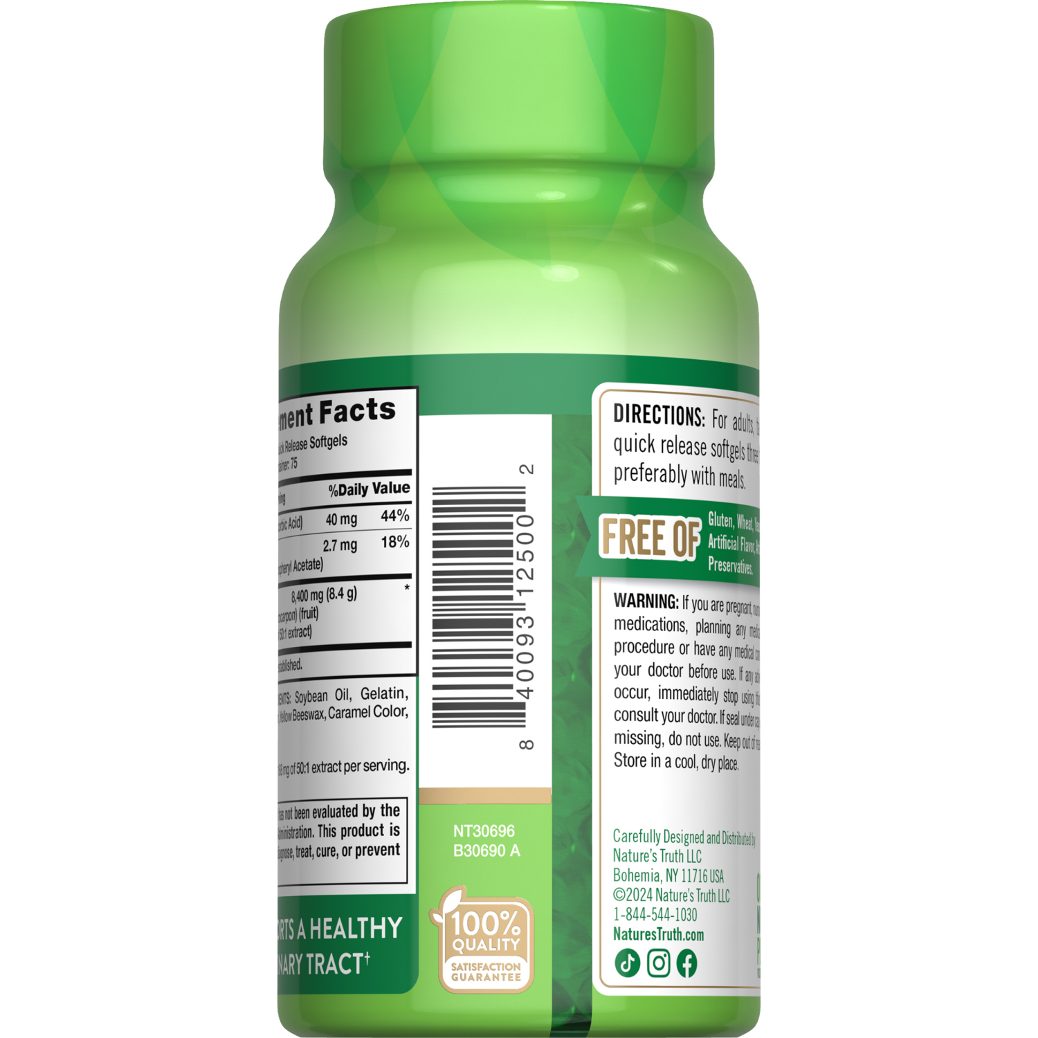 slide 3 of 4, NATURES TRUTH NT Cranberry + C 150 Softgels, 150 ct