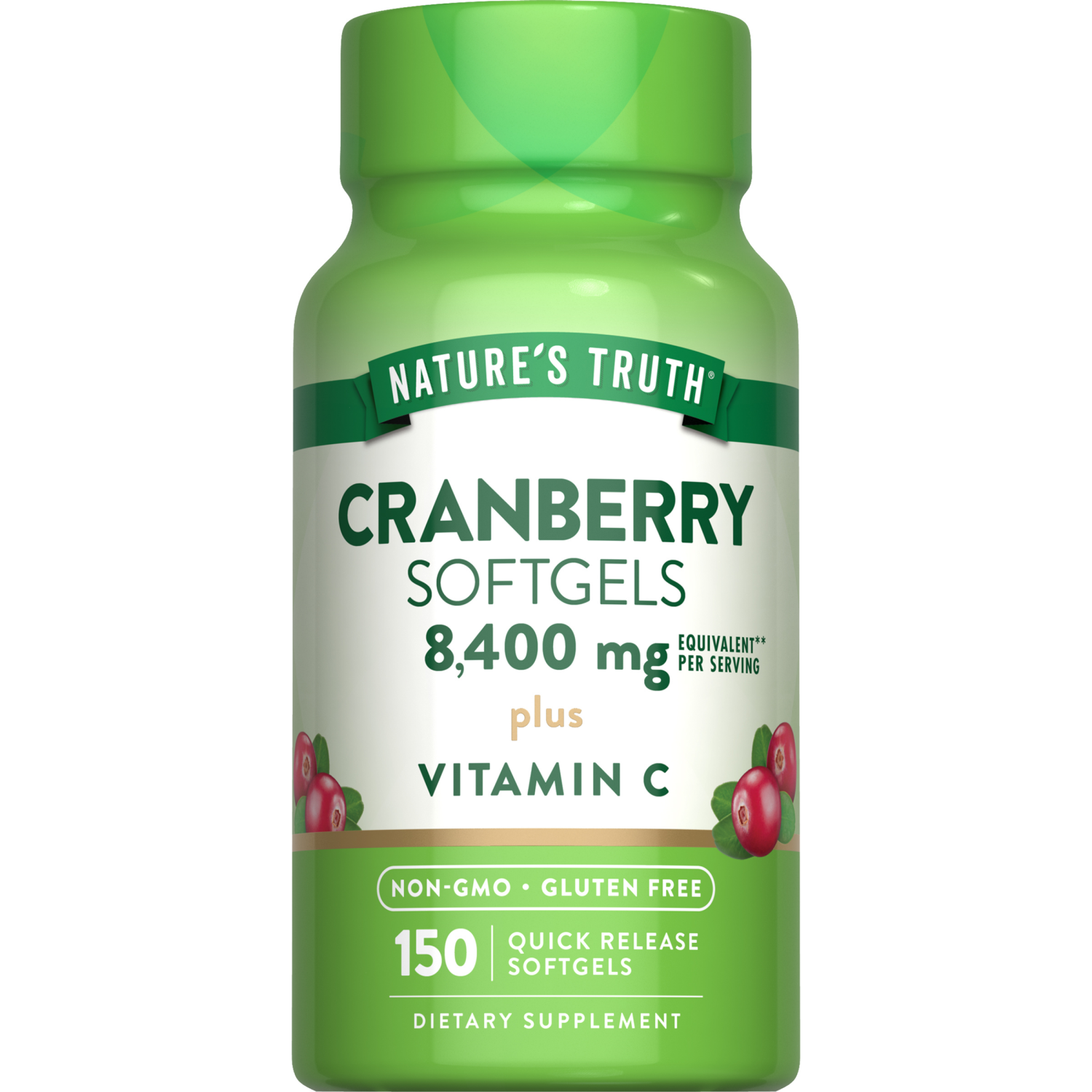 slide 1 of 4, NATURES TRUTH NT Cranberry + C 150 Softgels, 150 ct