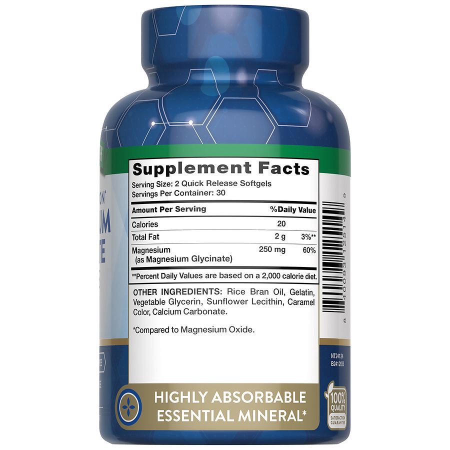 slide 4 of 5, Nature's Truth Magnesium Glycinate Softgels, 60 ct