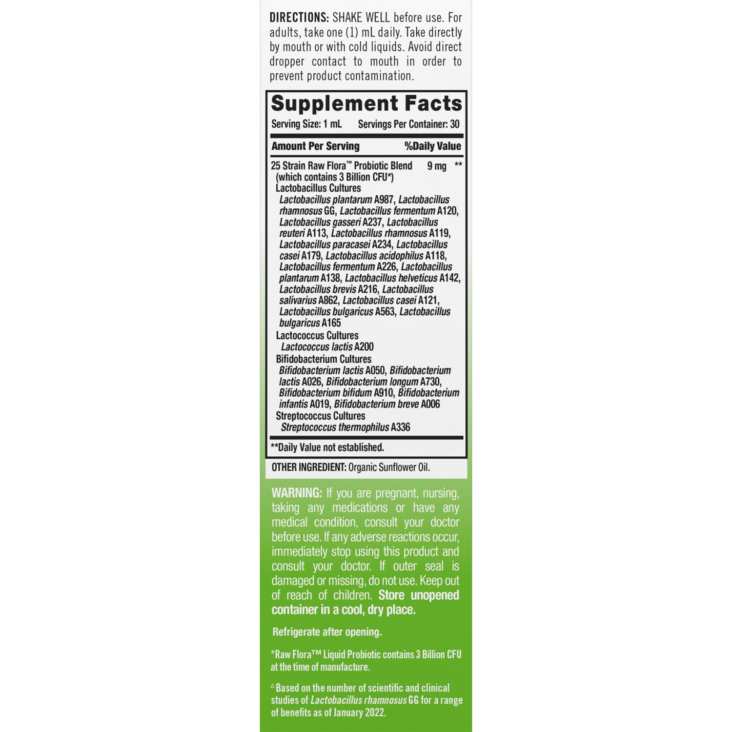 slide 2 of 4, Nature's Truth Raw Flora Unflavored Liquid Prebiotic 1 fl oz, 1 fl oz