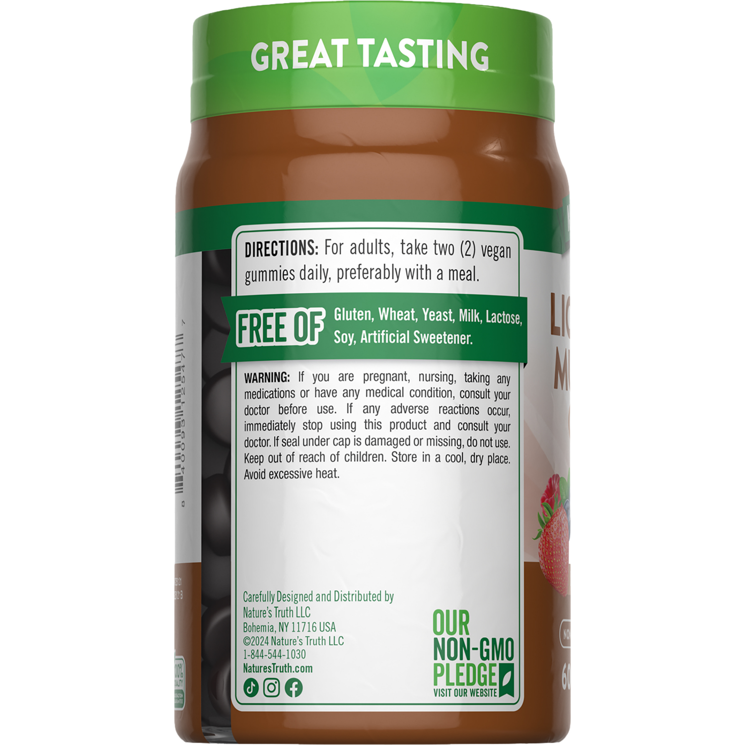 slide 3 of 4, Nature's Truth Delicious Mixed Berry Flavor Lion's Mane Mushroom 60 Gummies, 60 ct