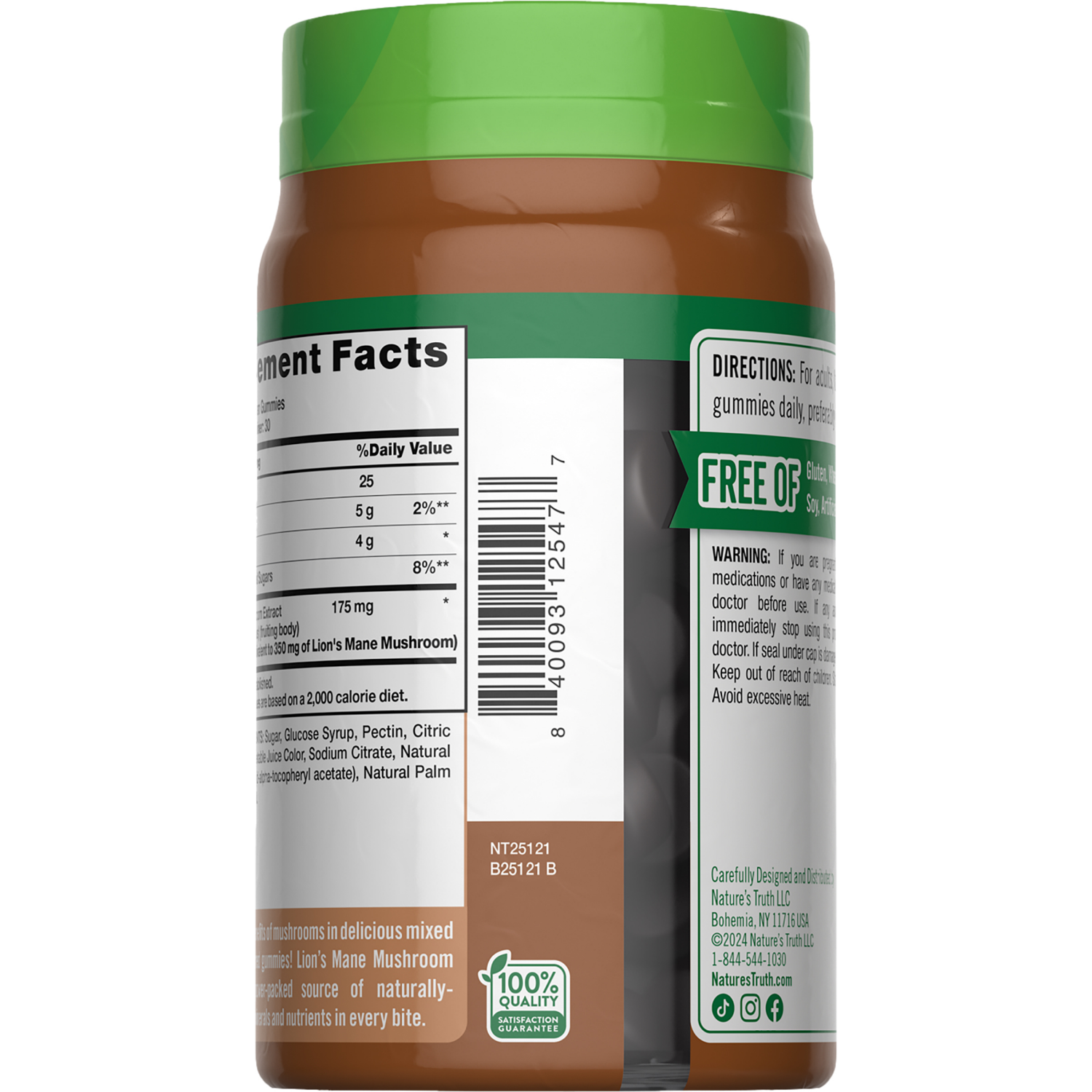 slide 4 of 4, Nature's Truth Delicious Mixed Berry Flavor Lion's Mane Mushroom 60 Gummies, 60 ct