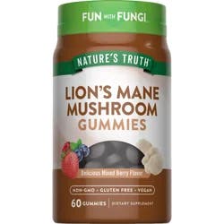 Nature's Truth Delicious Mixed Berry Flavor Lion's Mane Mushroom 60 Gummies