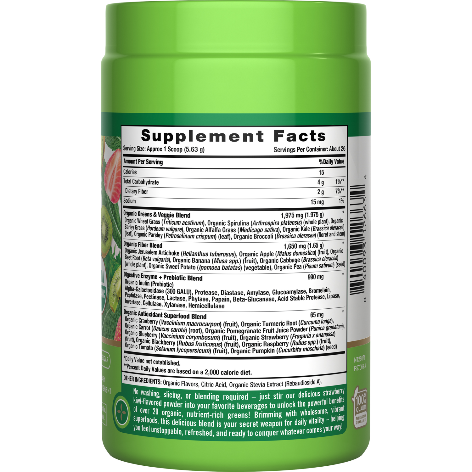 slide 2 of 4, Nature's Truth Strawberry Kiwi Organic Greens 5.18 Oz, 5.18 oz